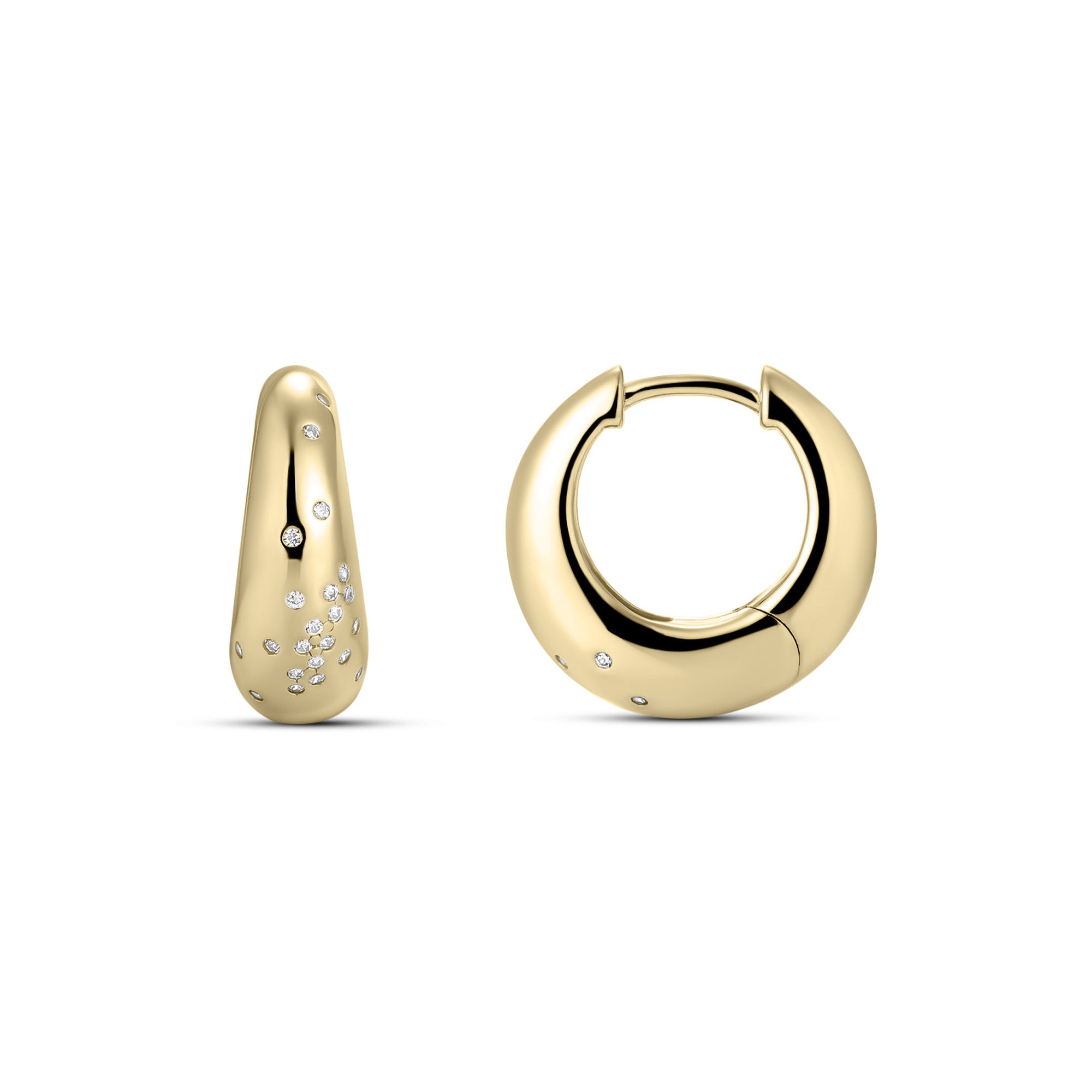 Best Friends Diamond Hoops 14K gold-2
