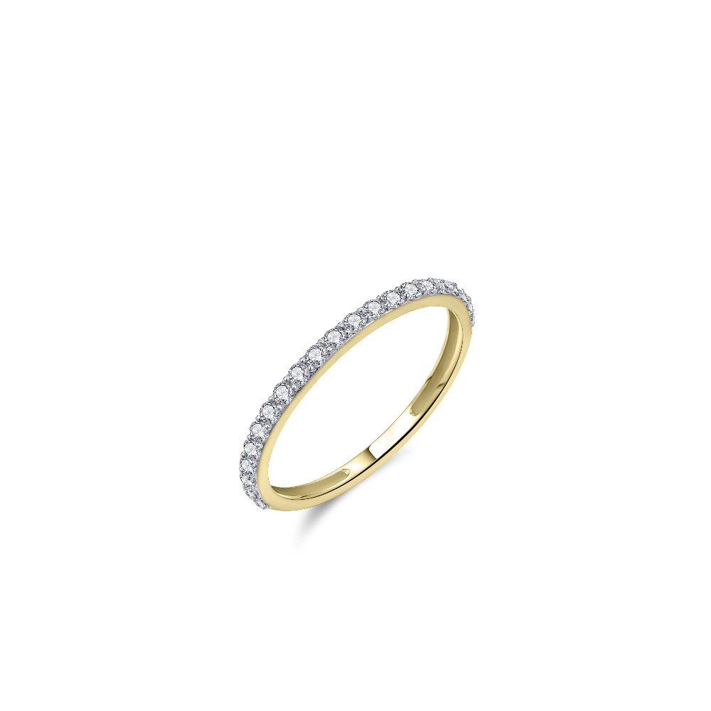 Pave is Brilliant Ring | 14k Yellow Gold | Gisser Jewels