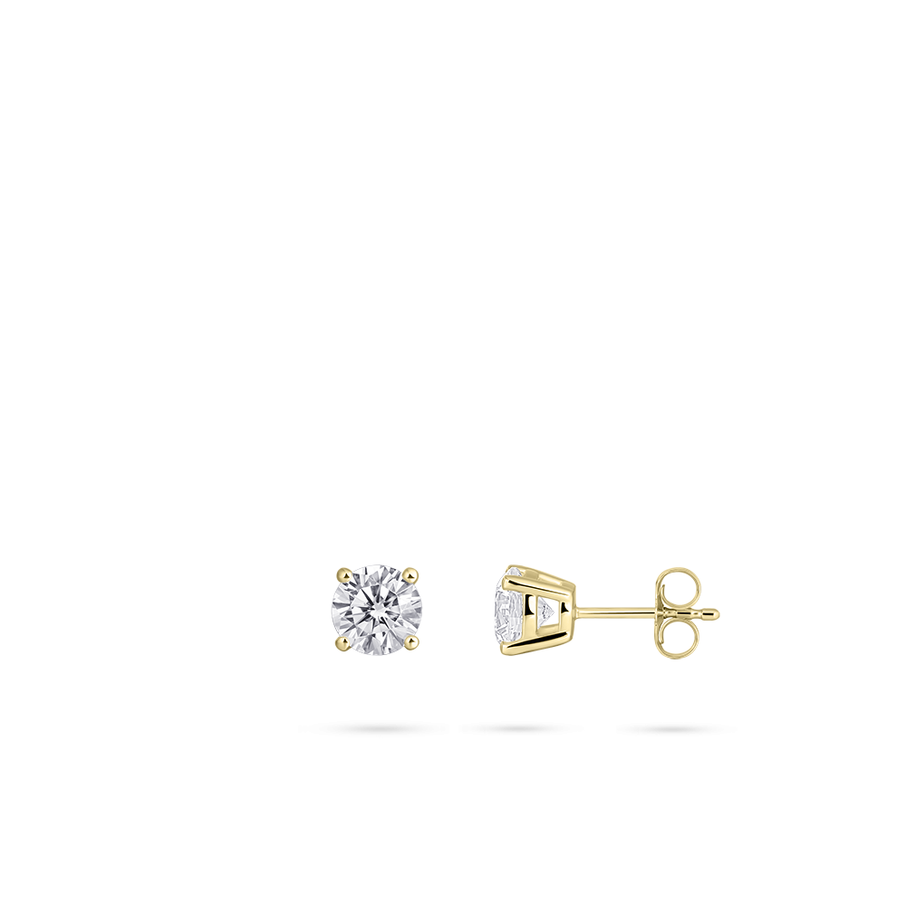 Brilliant 14k Gold Maxi Stud Earrings Gisser Jewels Amsterdam-1