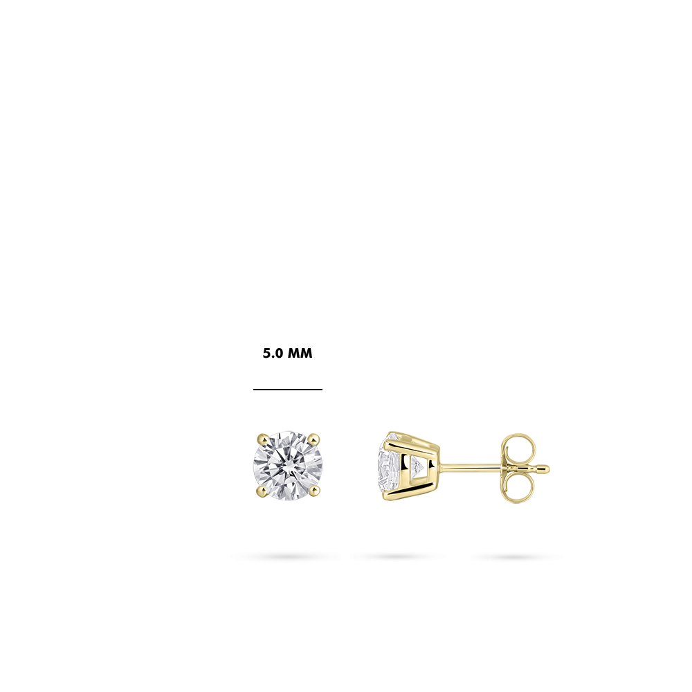 Brilliant 14k Gold Maxi Stud Earrings Gisser Jewels Amsterdam-2