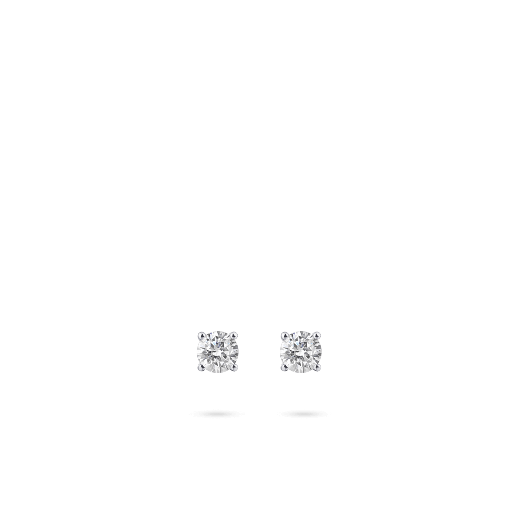 Brilliant Midi Stud Earrings | 14k White Gold | Gisser Jewels