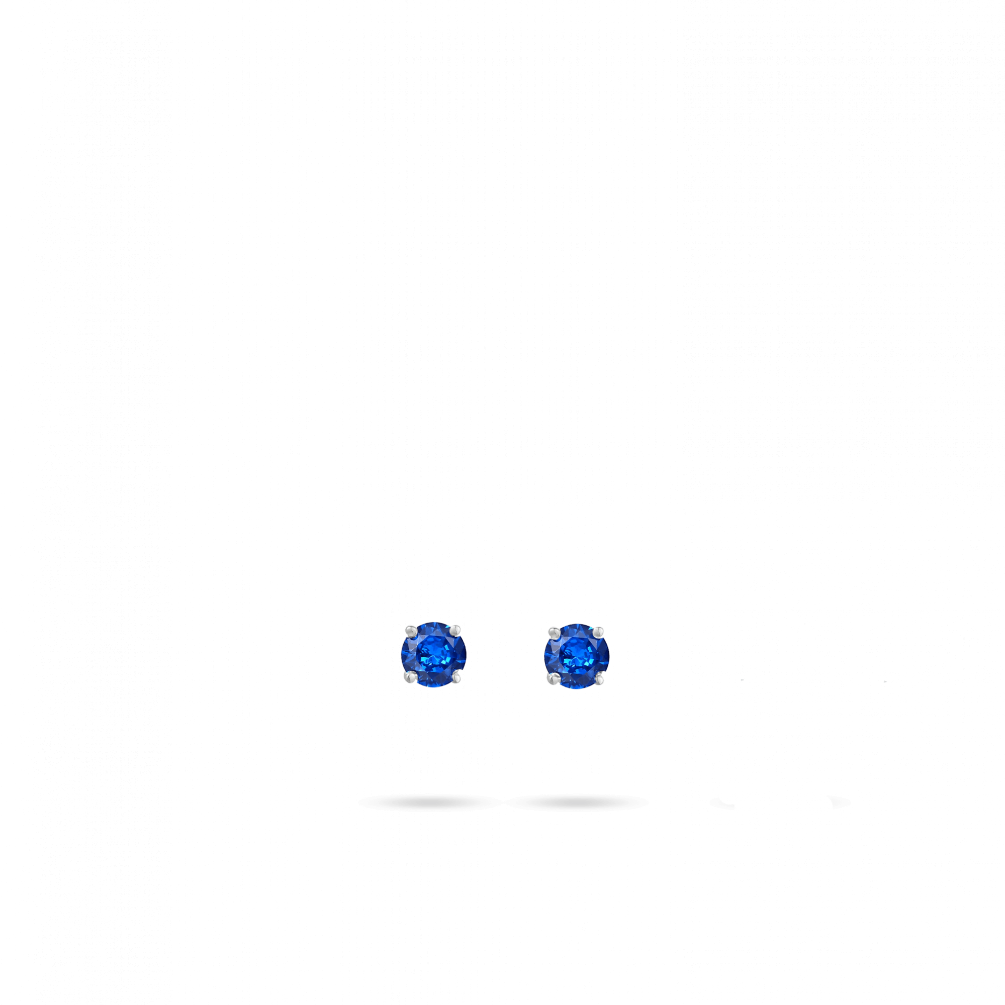 Brilliant 14k Gold Mini Stud Earrings Blue