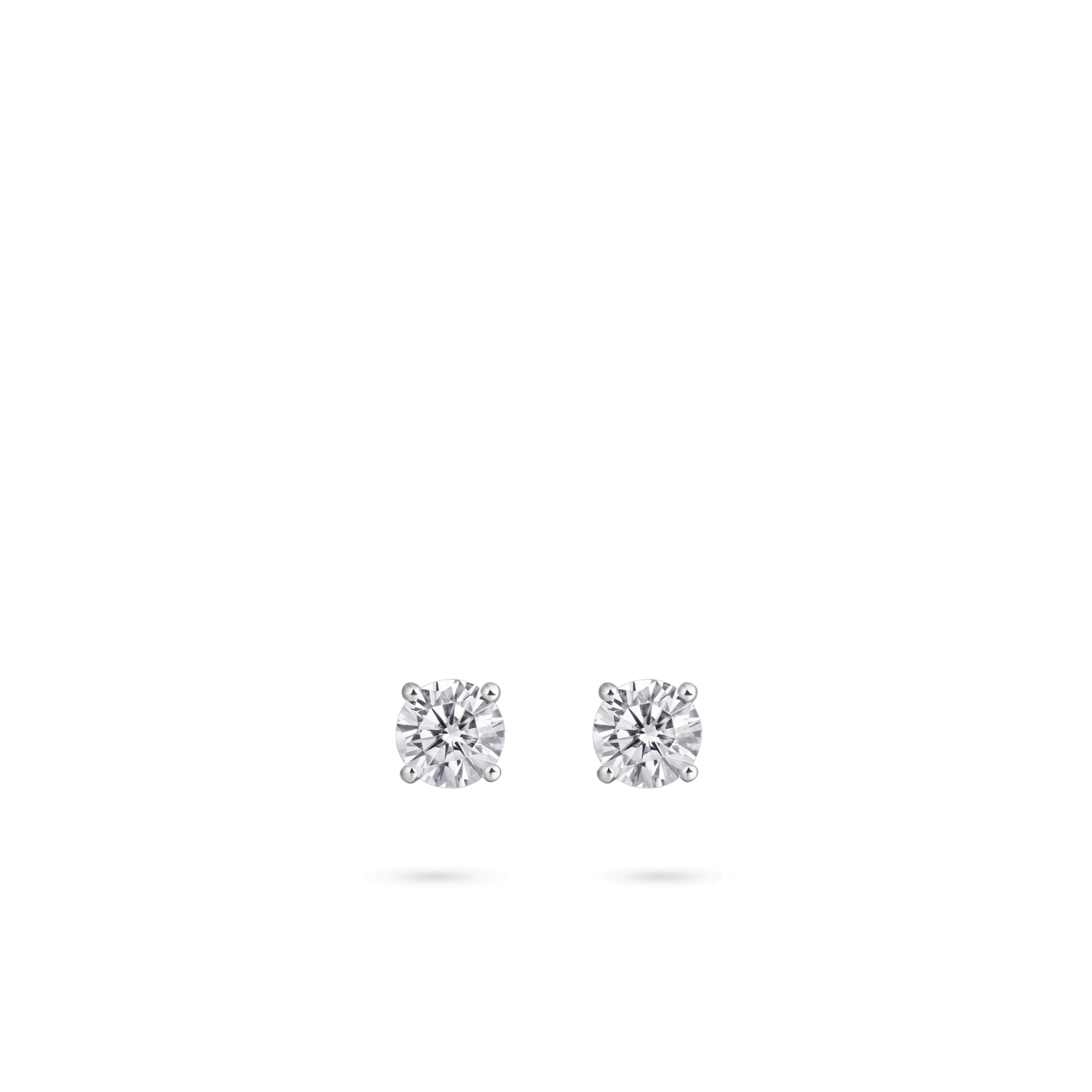 Brilliant 14k White Gold Maxi Stud Earrings Gisser Jewels Amsterdam