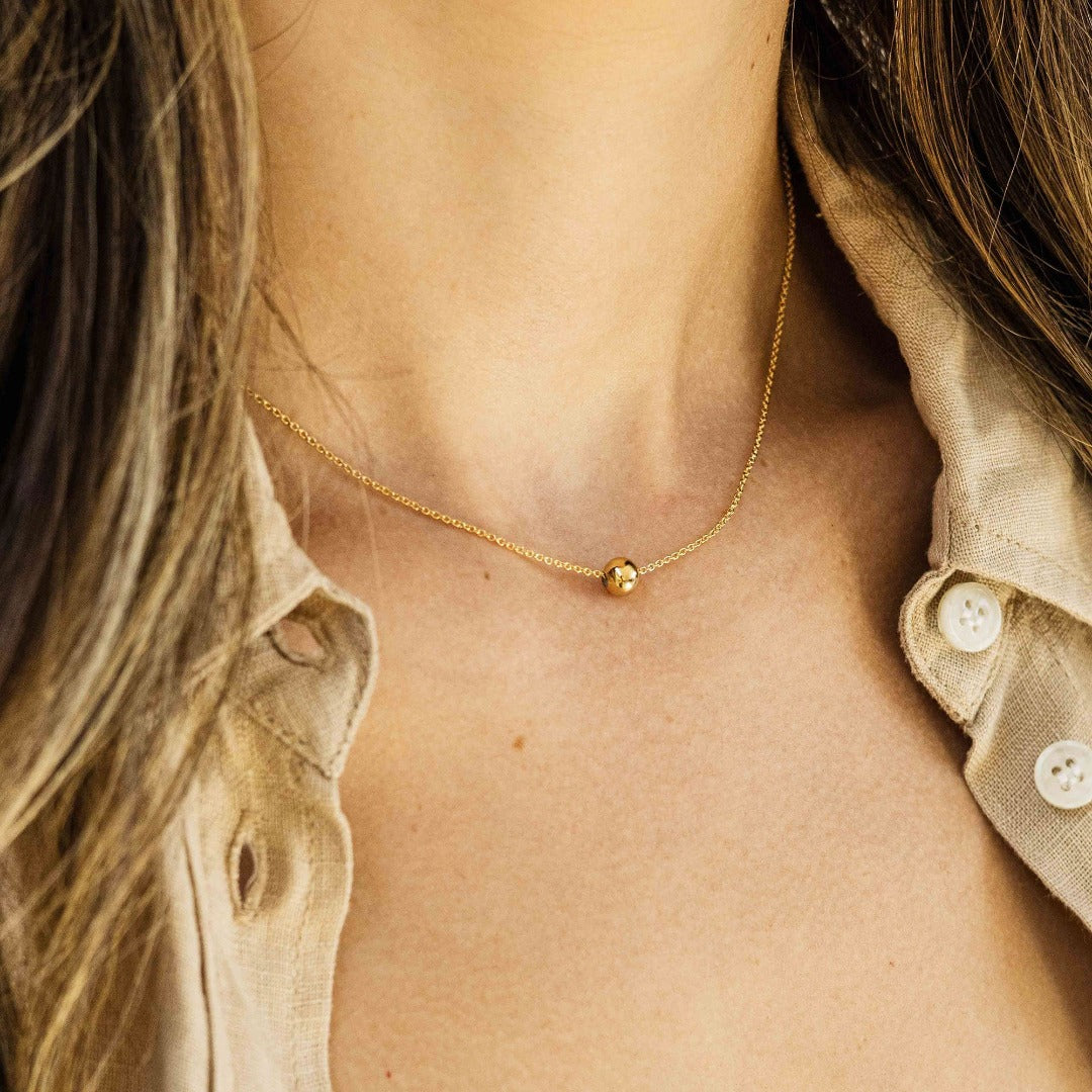 Gold Bead Necklace | 14k Gold | Gisser Jewels
