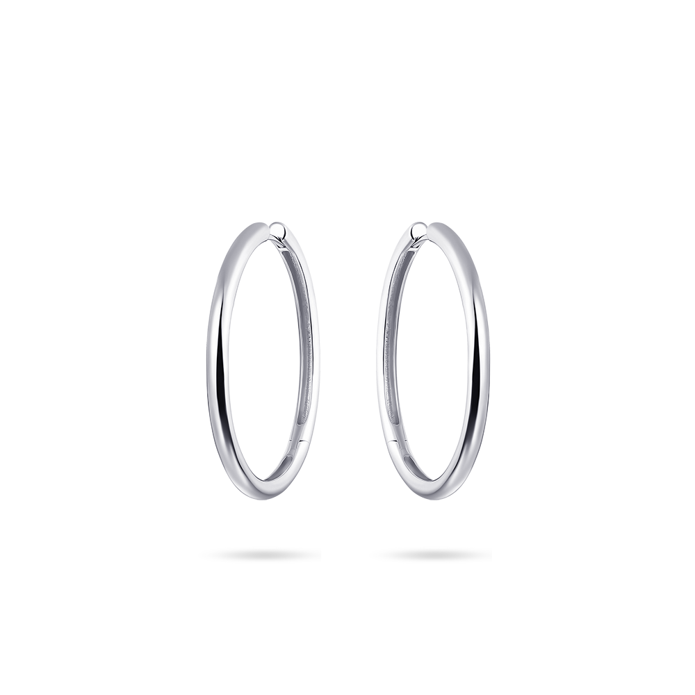 Gisser Jewels Ultra Maxi Hoop Earrings Silver-1