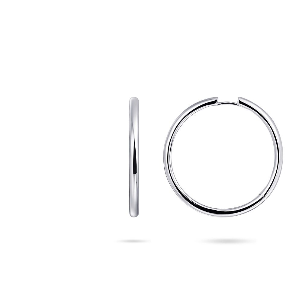 Gisser Jewels Ultra Maxi Hoop Earrings Silver-4