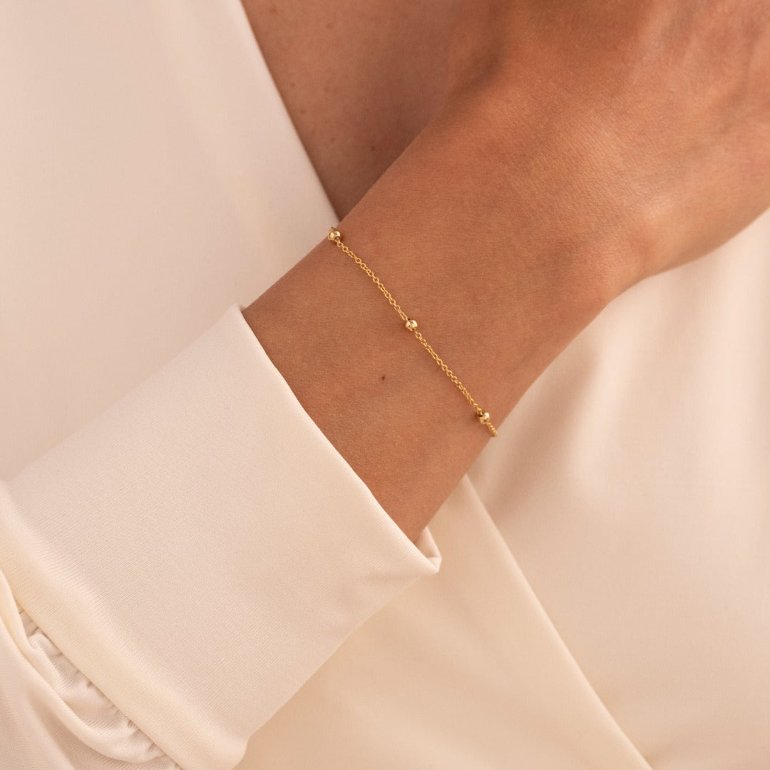 Bead Bracelet | 14k Yellow Gold | Gisser Jewels