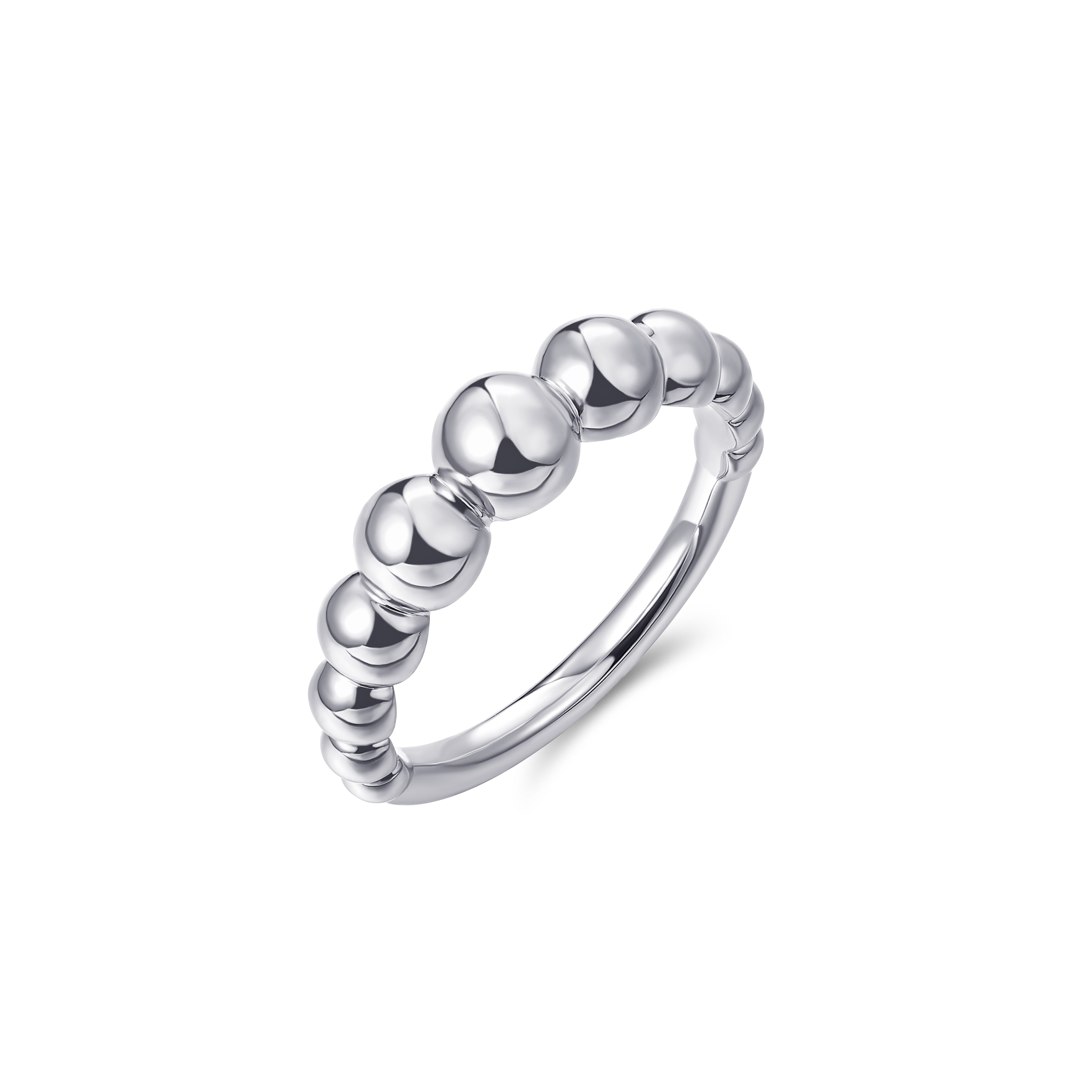 Big Bead Ring | Silver Rhodium Plated | Gisser Jewels-1