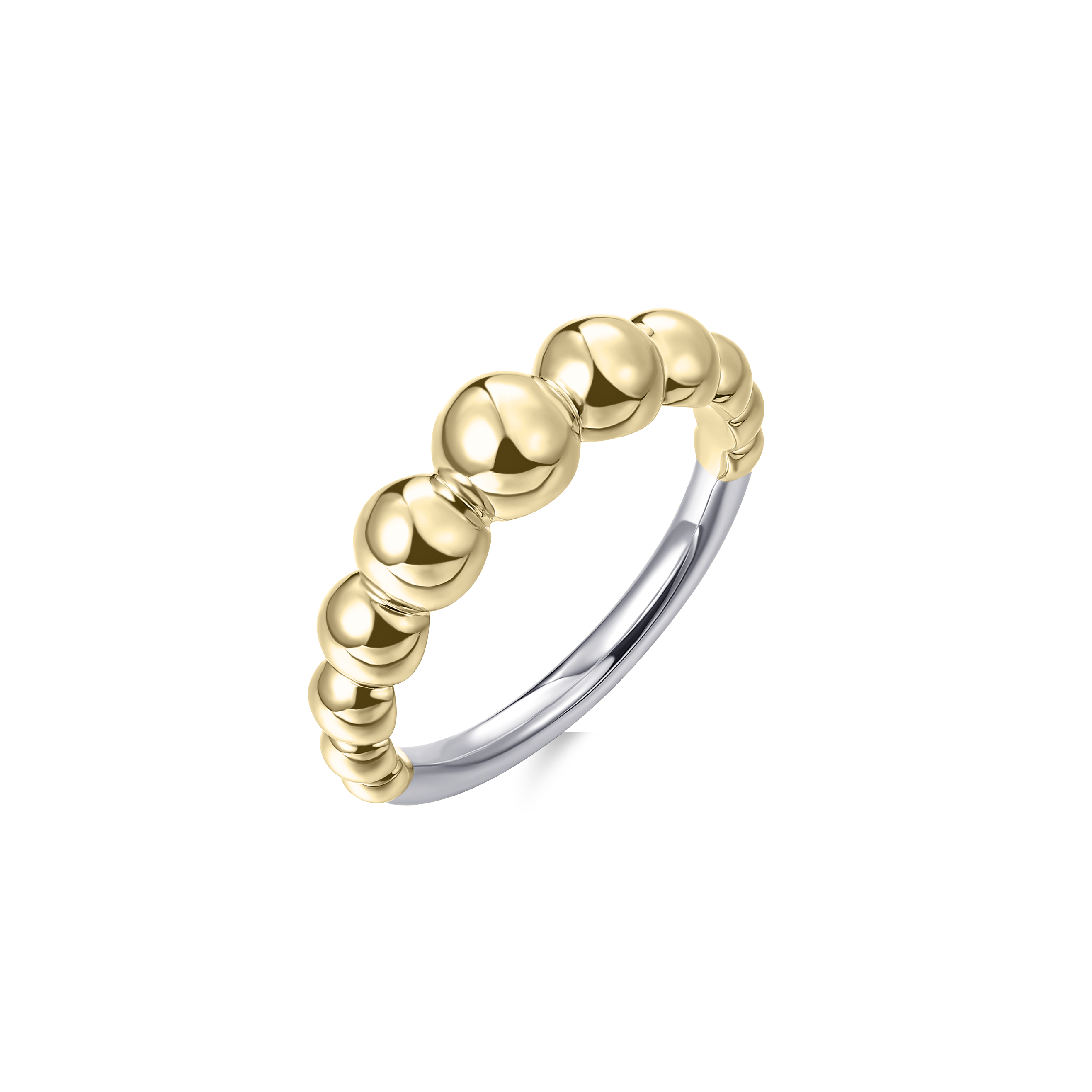 Big Bead Ring | Silver Gold Plated | Gisser Jewels