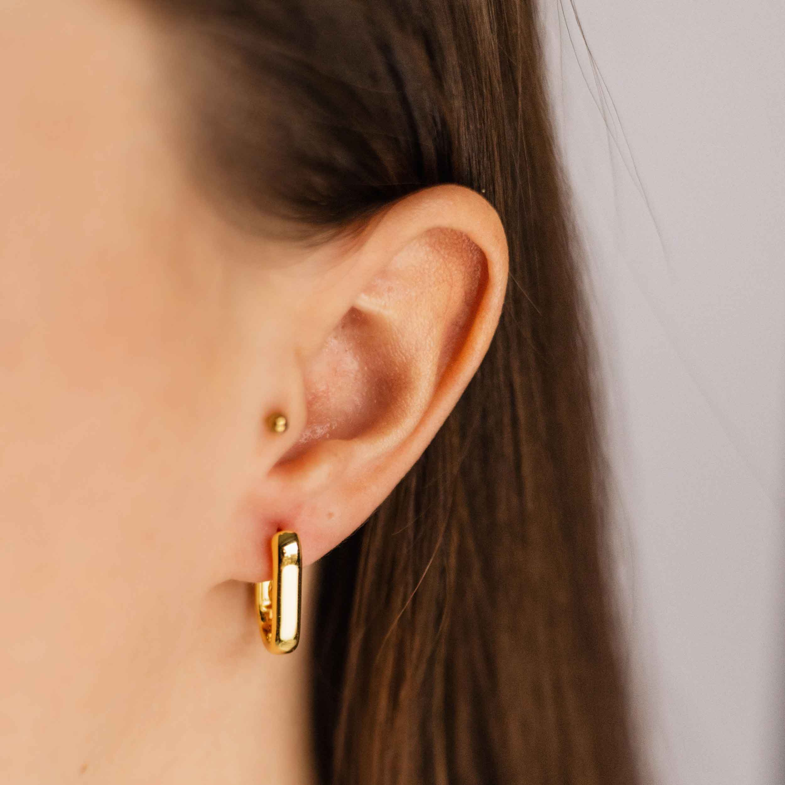 Gisser Jewels Link Earrings Gold Plated Silver