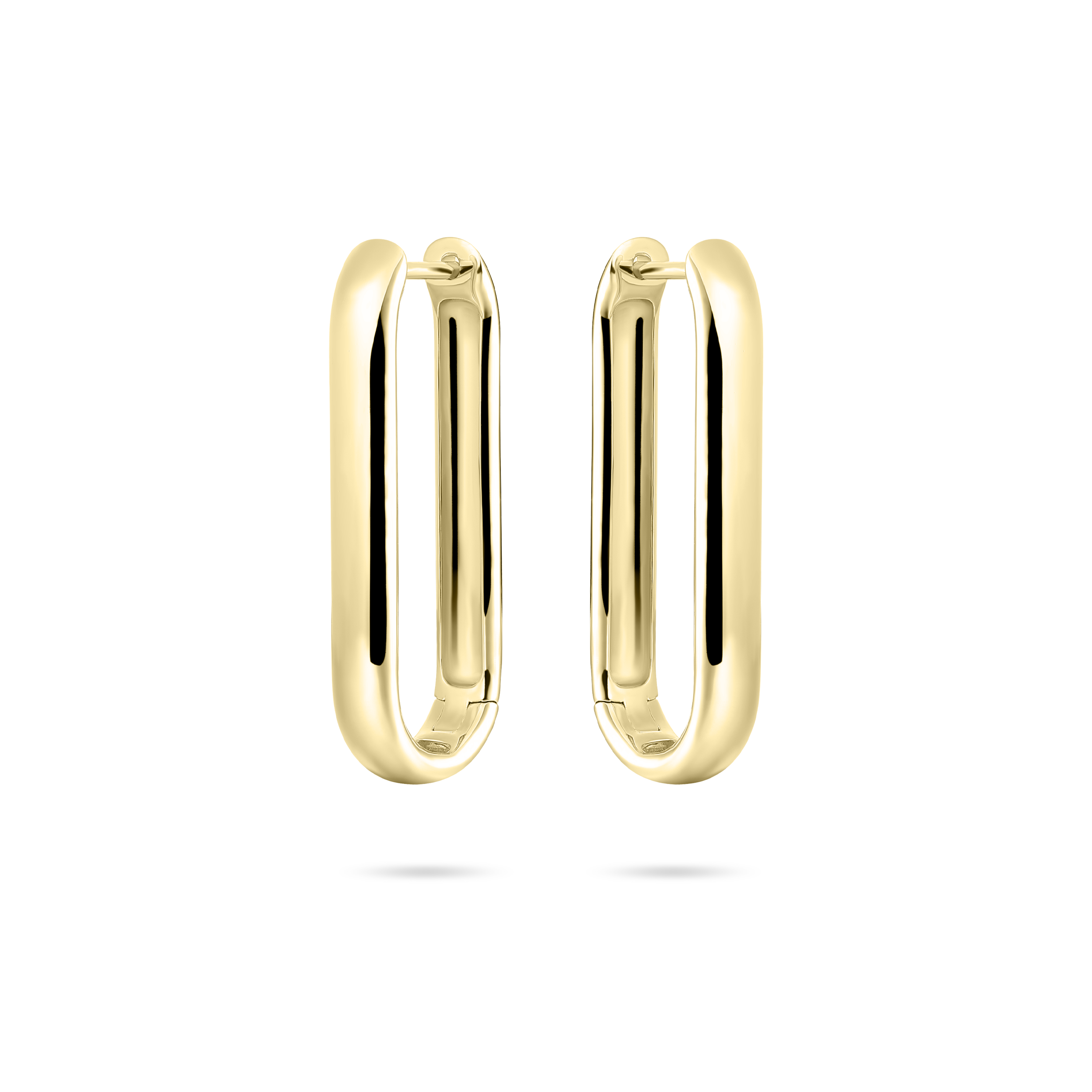 Gisser Jewels Long Link Earrings Gold Plated Silver-1