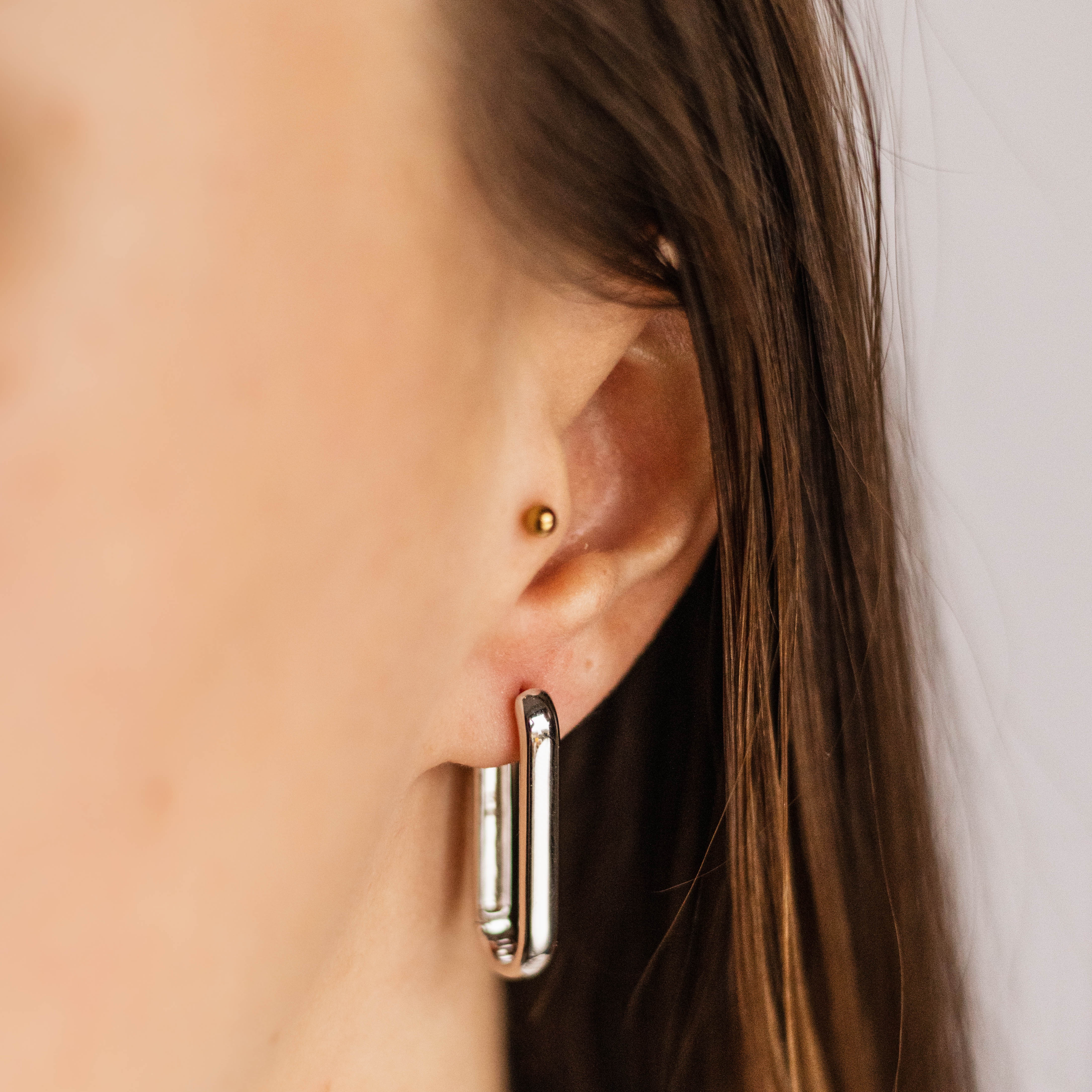 Gisser Jewels Long Link Earrings Silver