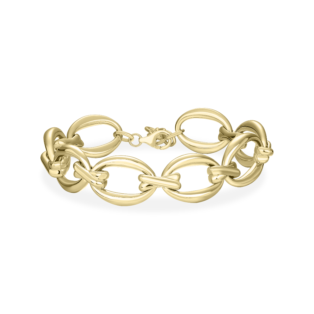 Bold Chain Bracelet | Silver Gold Plated | Gisser Jewels