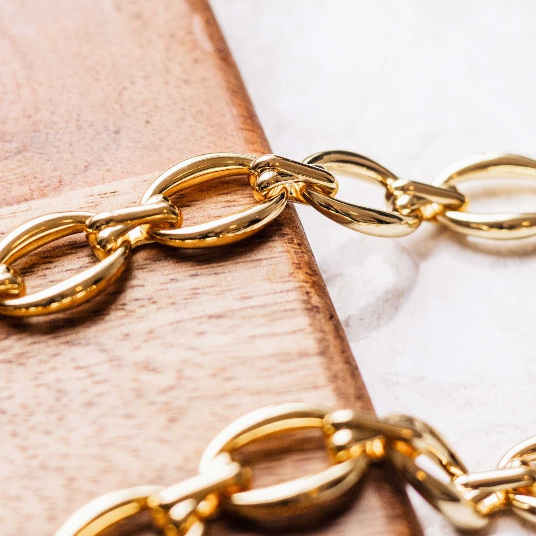 Bold Chain Bracelet | Silver Gold Plated | Gisser Jewels