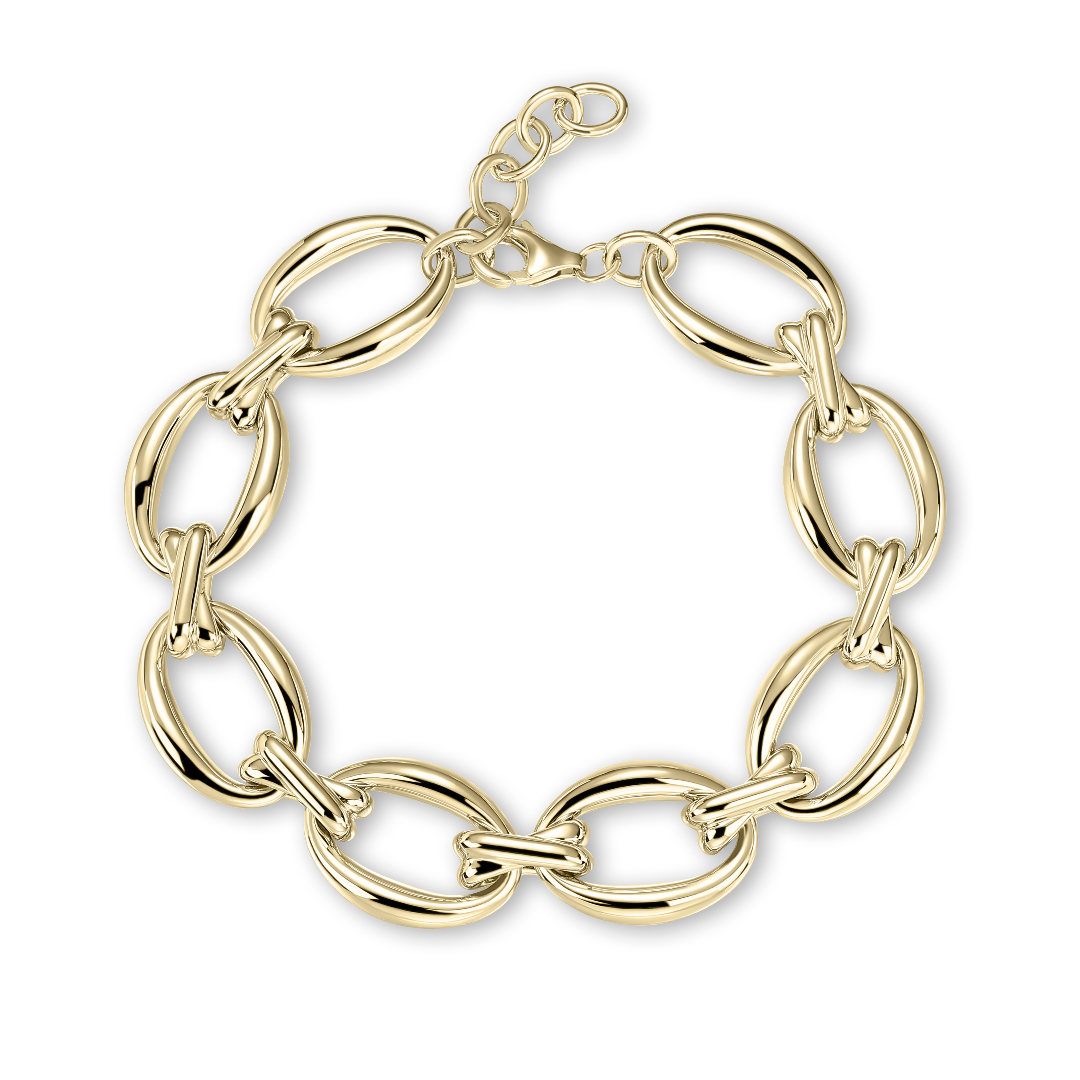 Bold Chain Bracelet | Silver Gold Plated | Gisser Jewels