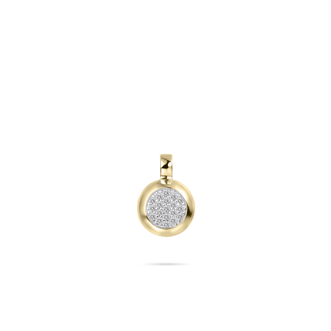 Bold Pave Pendant | Gold Plated Silver | Gisser Jewels