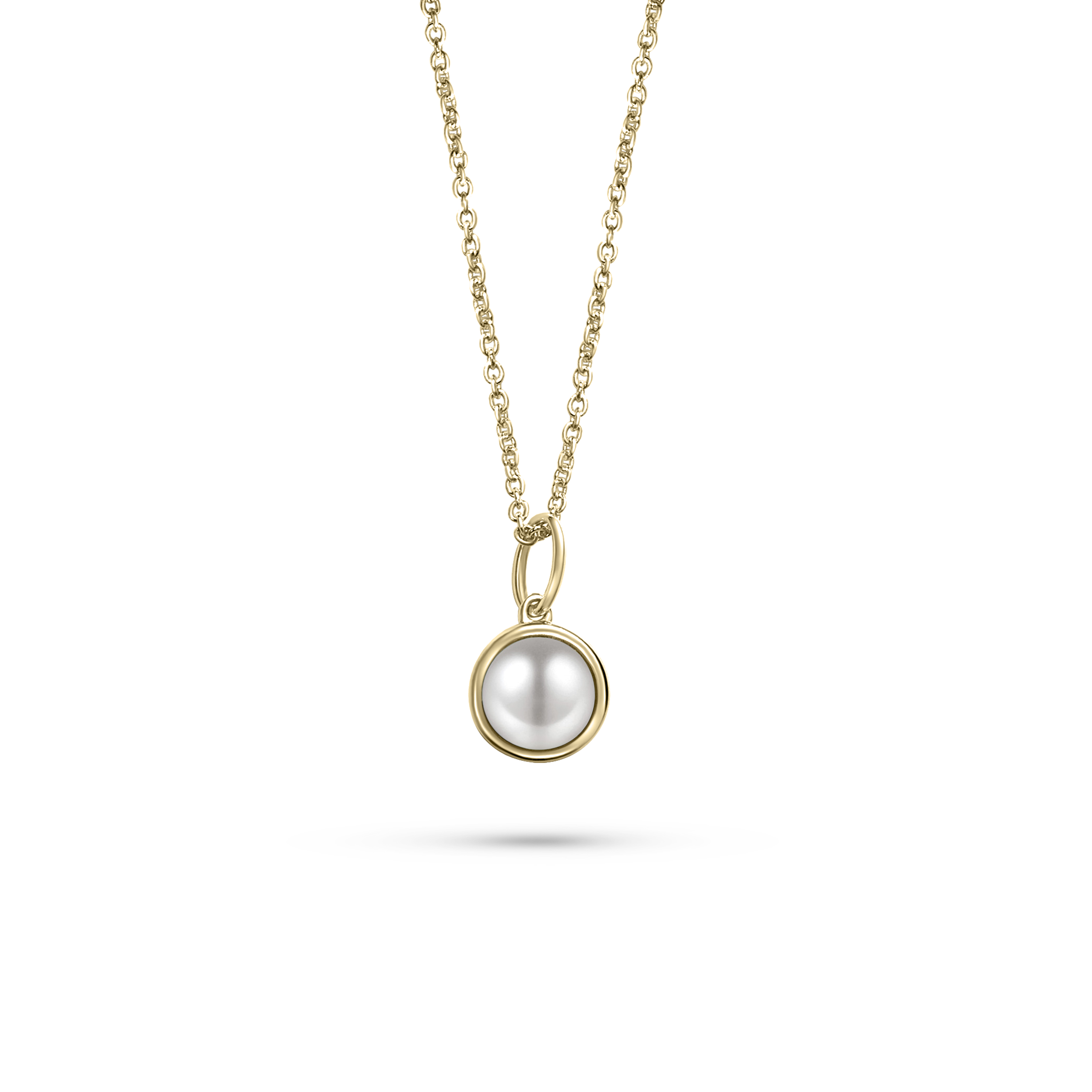 Gisser Jewels Gold Plated Silver Necklace with Pearl
