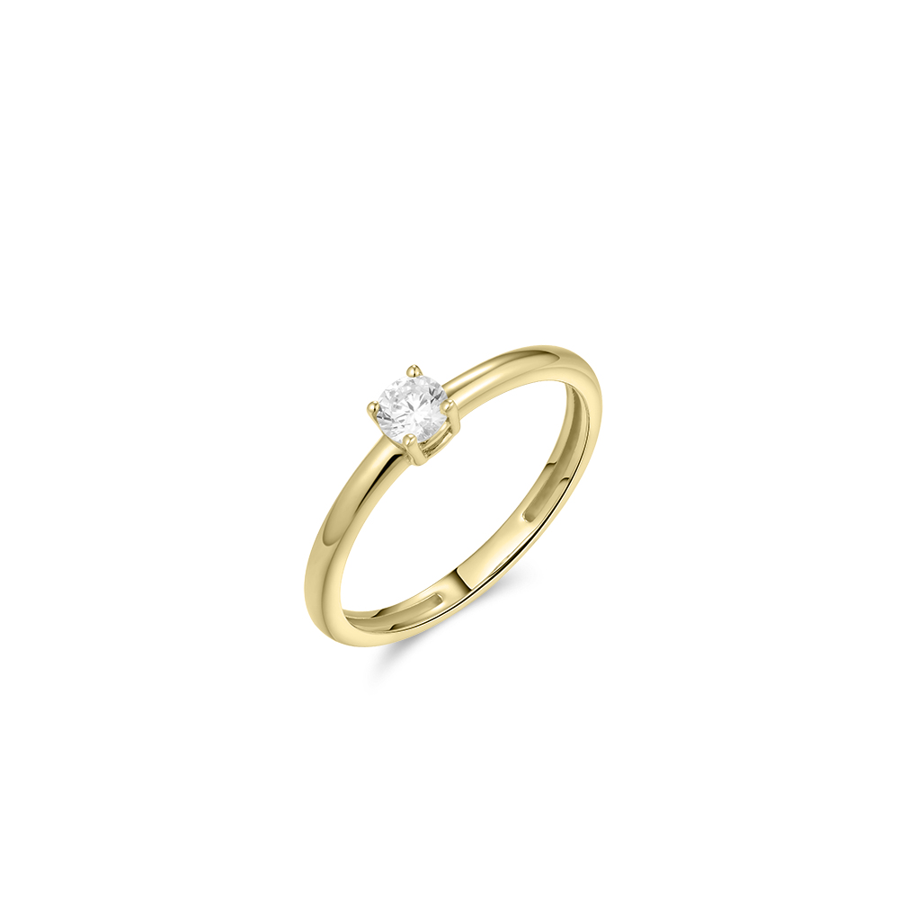 Gisser Jewels Ring Gold with Zirconia Stone