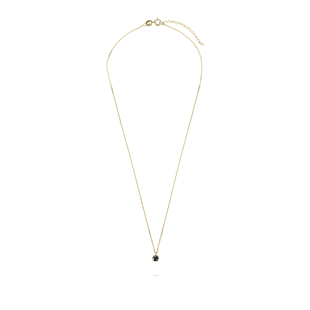 Brilliant Necklace Black | 14k Gold | Gisser Jewels-2