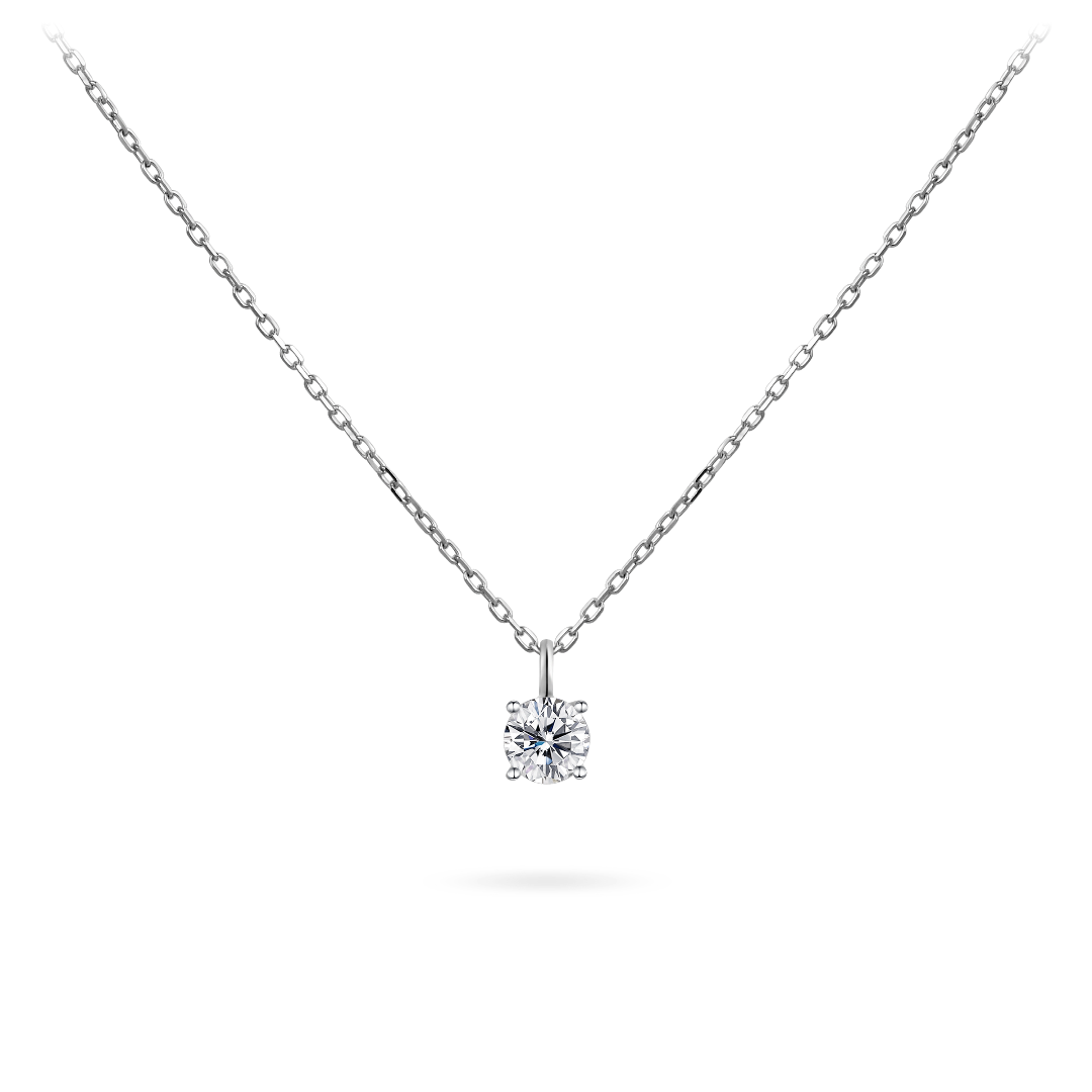 Brilliant Necklace | 14k White Gold | Gisser Jewels-1