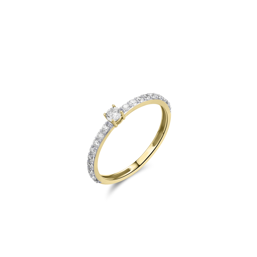 Brilliant Pave Ring | 14k Yellow Gold | Gisser Jewels