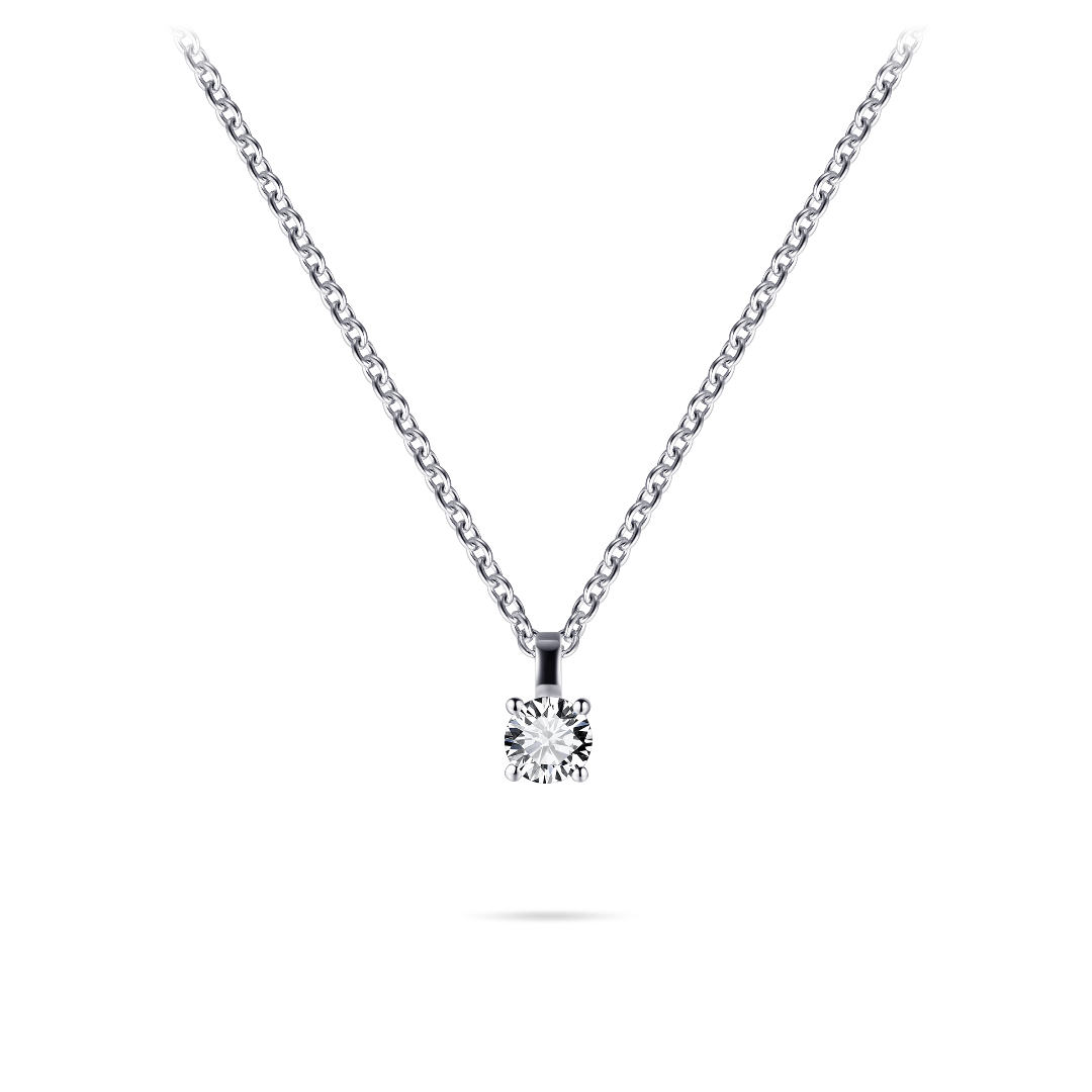 Brilliant Round Necklace | Sterling Silver | Gisser Jewels