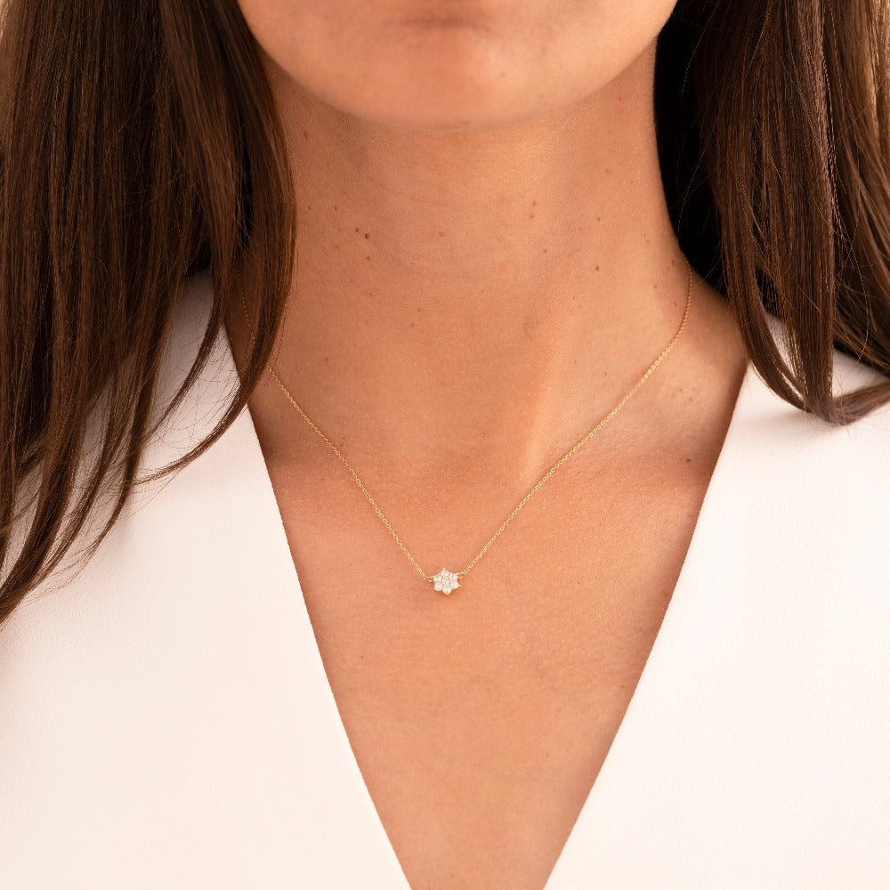 Brilliant Star Necklace | 14k Gold | Gisser Jewels