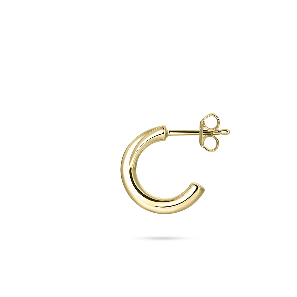 Gisser Jewels Crossover Ear Studs Gold Plated Silver