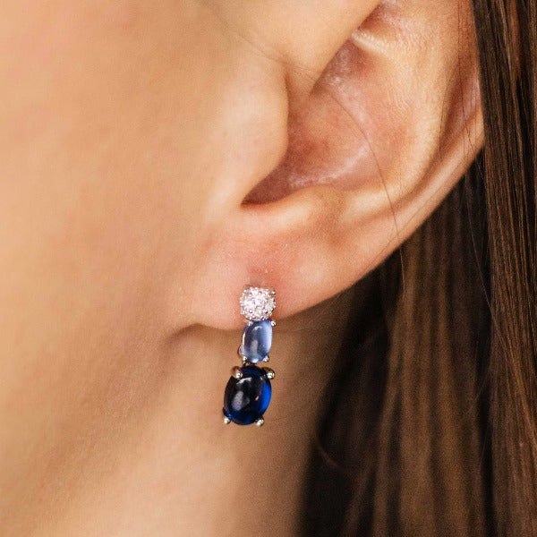 Gisser Jewels Silver Rhodium Plated Dashing Details Combo Earrings