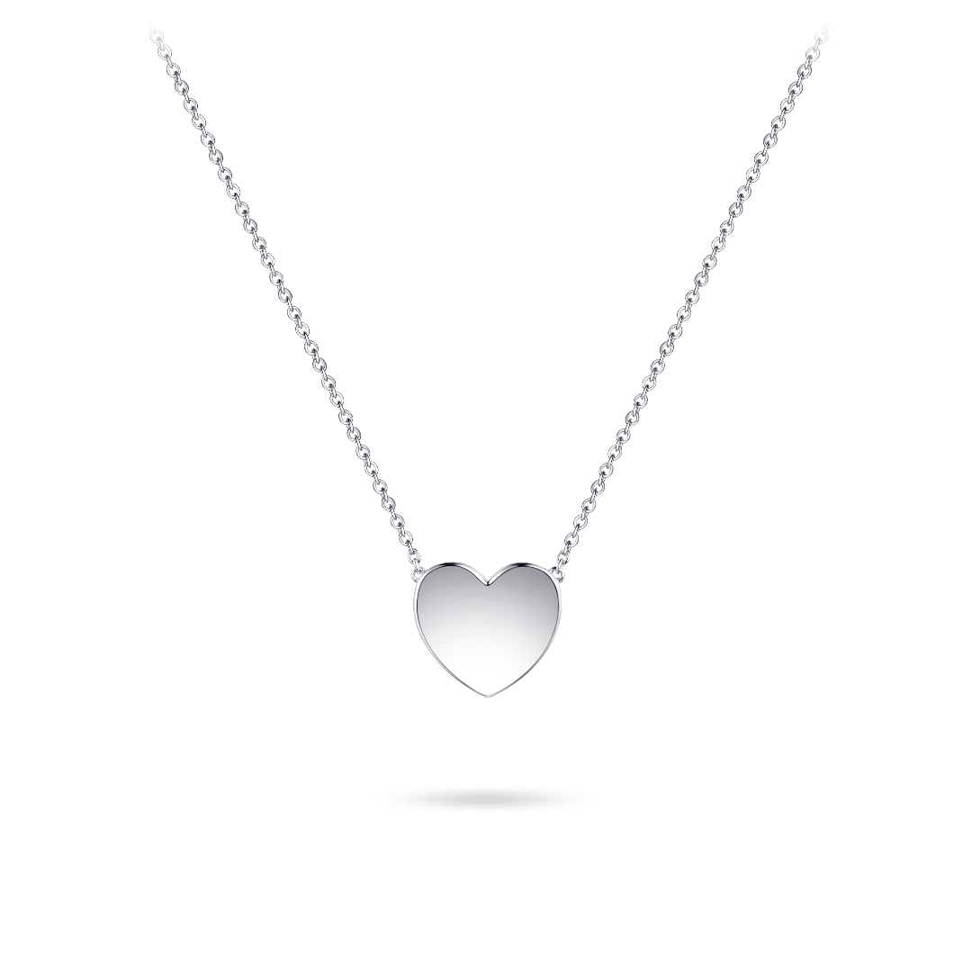 Minimal Heart Necklace | Sterling Silver | Gisser Jewels