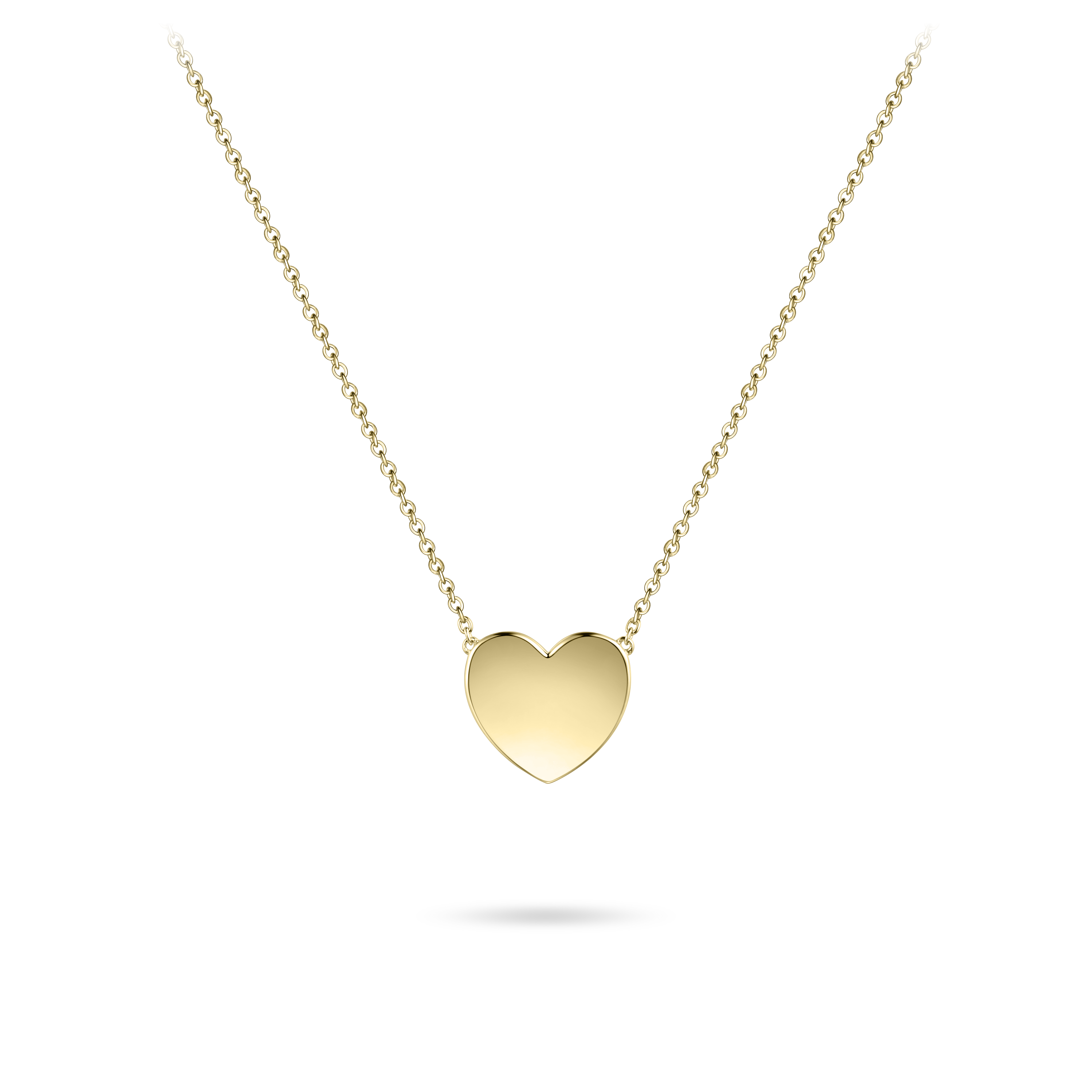 Gisser Jewels Silver Gold Plated Minimal Heart Necklace