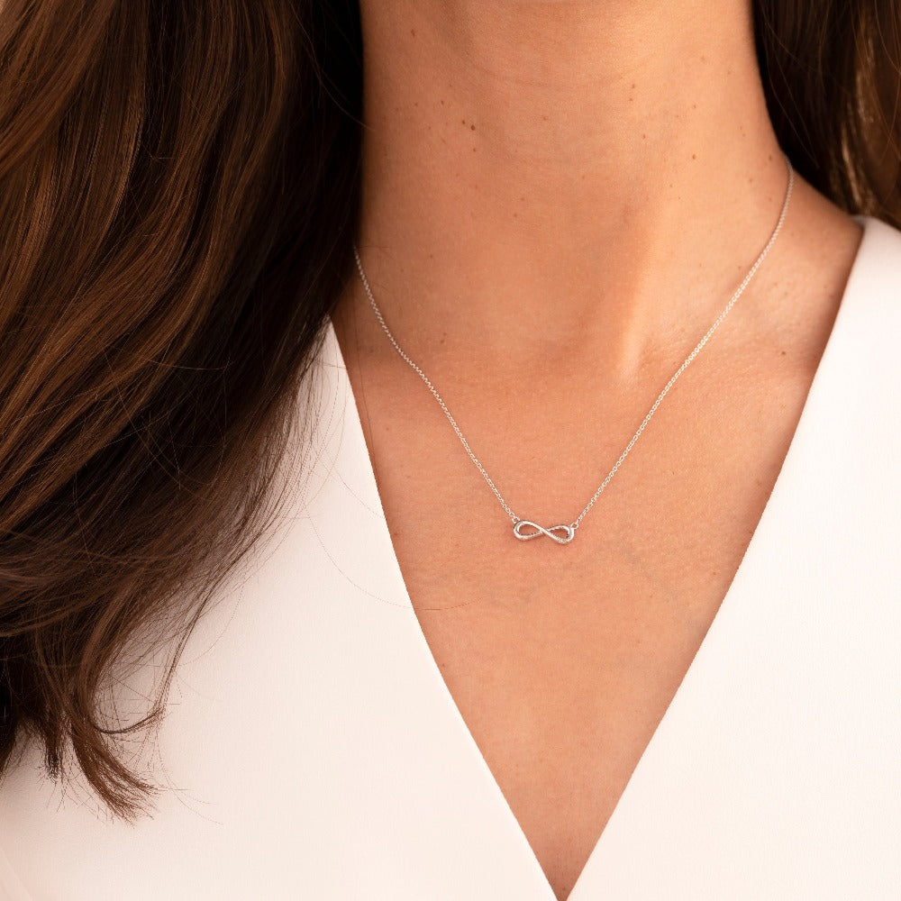 Gisser Jewels Silver Rhodium Plated Infinity Necklace