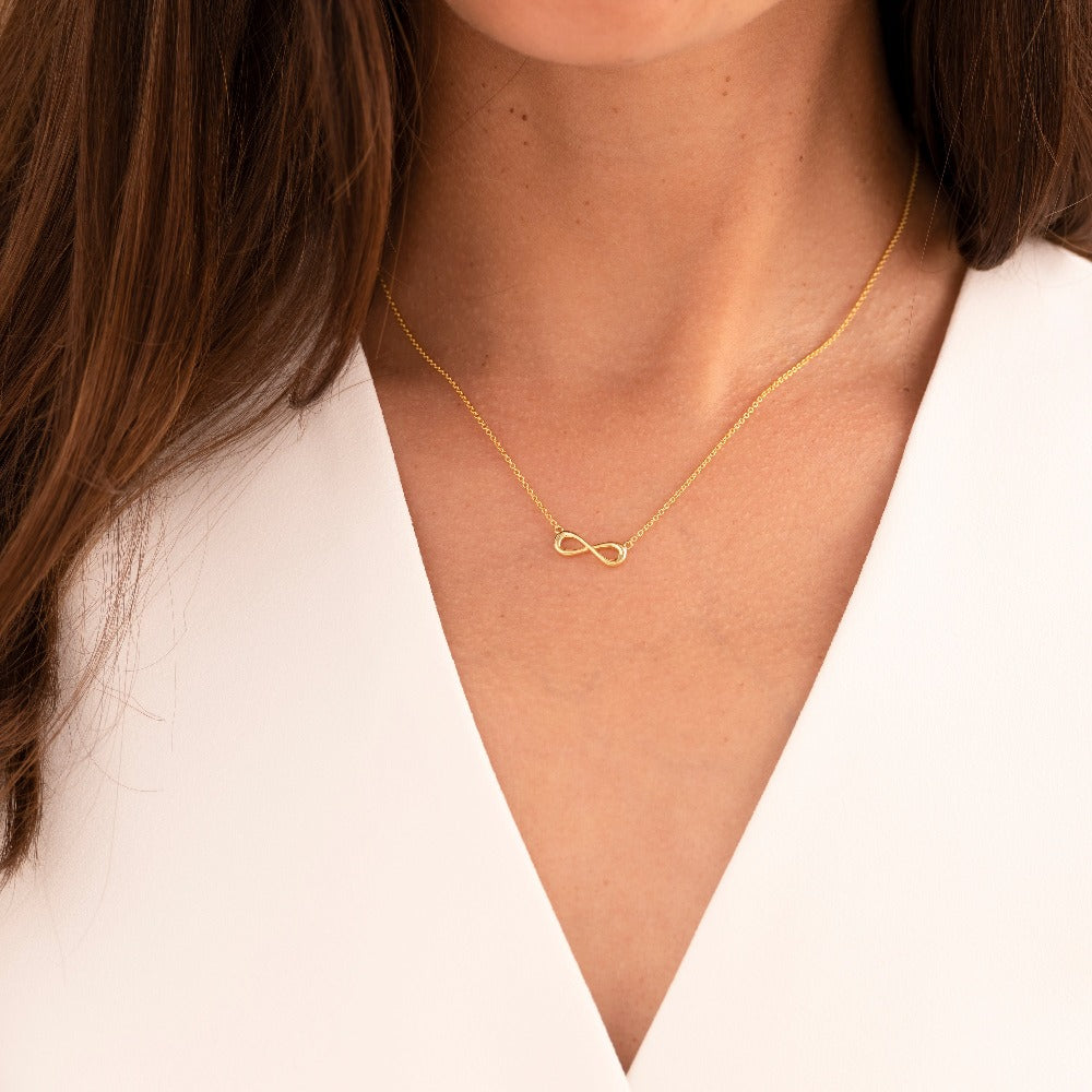 Gisser Jewels Silver Gold Plated Infinity Necklace