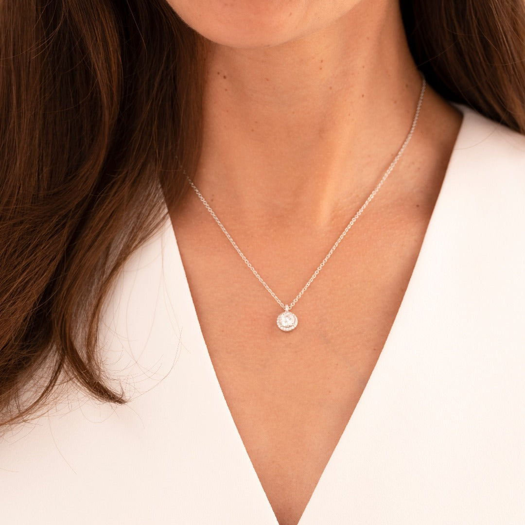 Halo Necklace | Sterling Silver | Gisser Jewels
