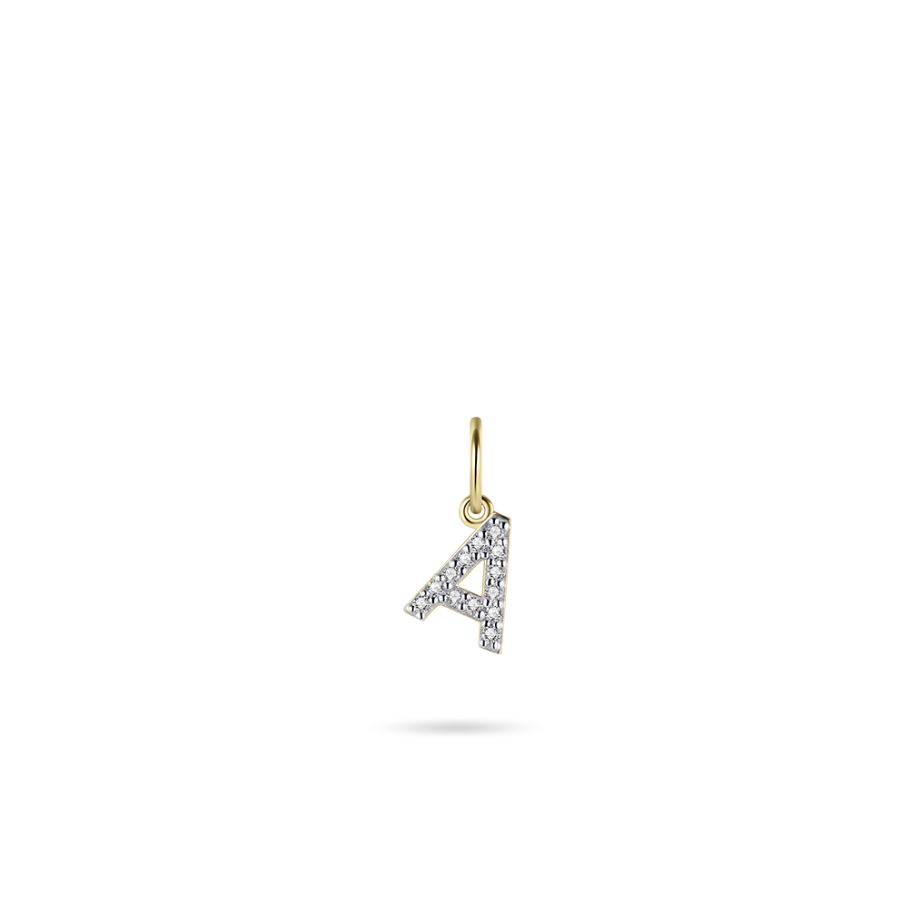Gisser Jewels Initial Pendant Letter A Gold Plated Silver 