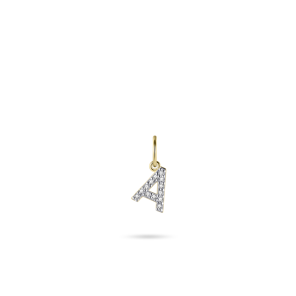 Gisser Jewels Initial Pendant Letter A Gold Plated Silver