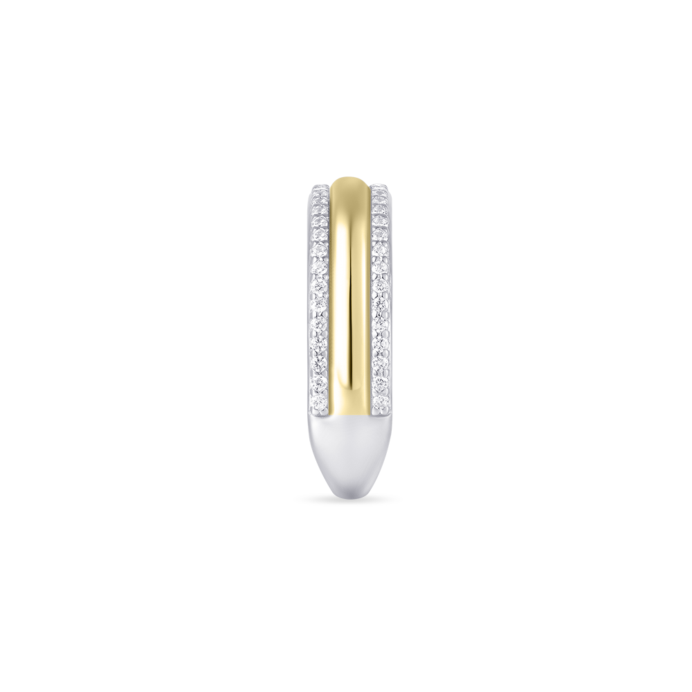 Shimmering Bold Bands Ring | Silver Gold Plated | Gisser Jewels-5
