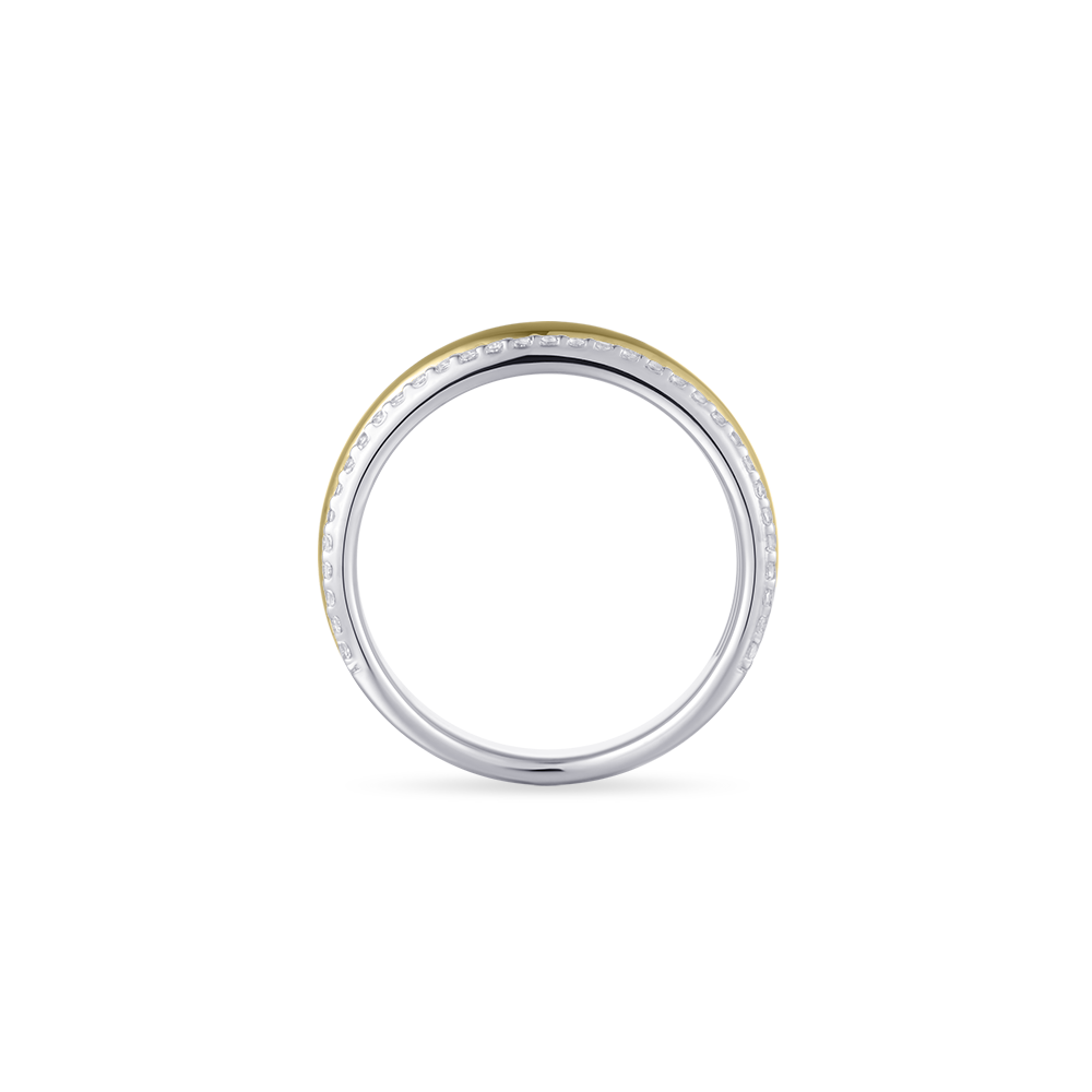Shimmering Bold Bands Ring | Silver Gold Plated | Gisser Jewels-4