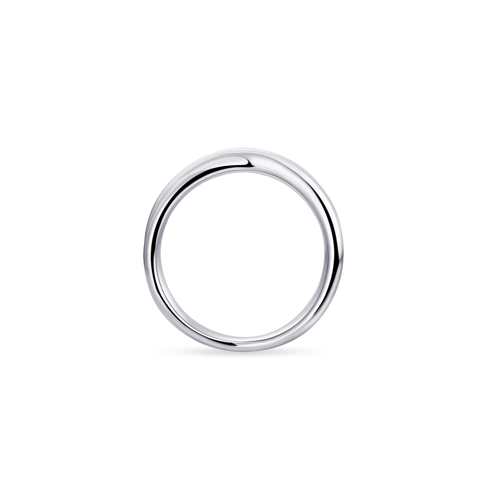 Gisser Jewels Silver Rhodium Plated Maxi Crossover Bold Bands Ring-5