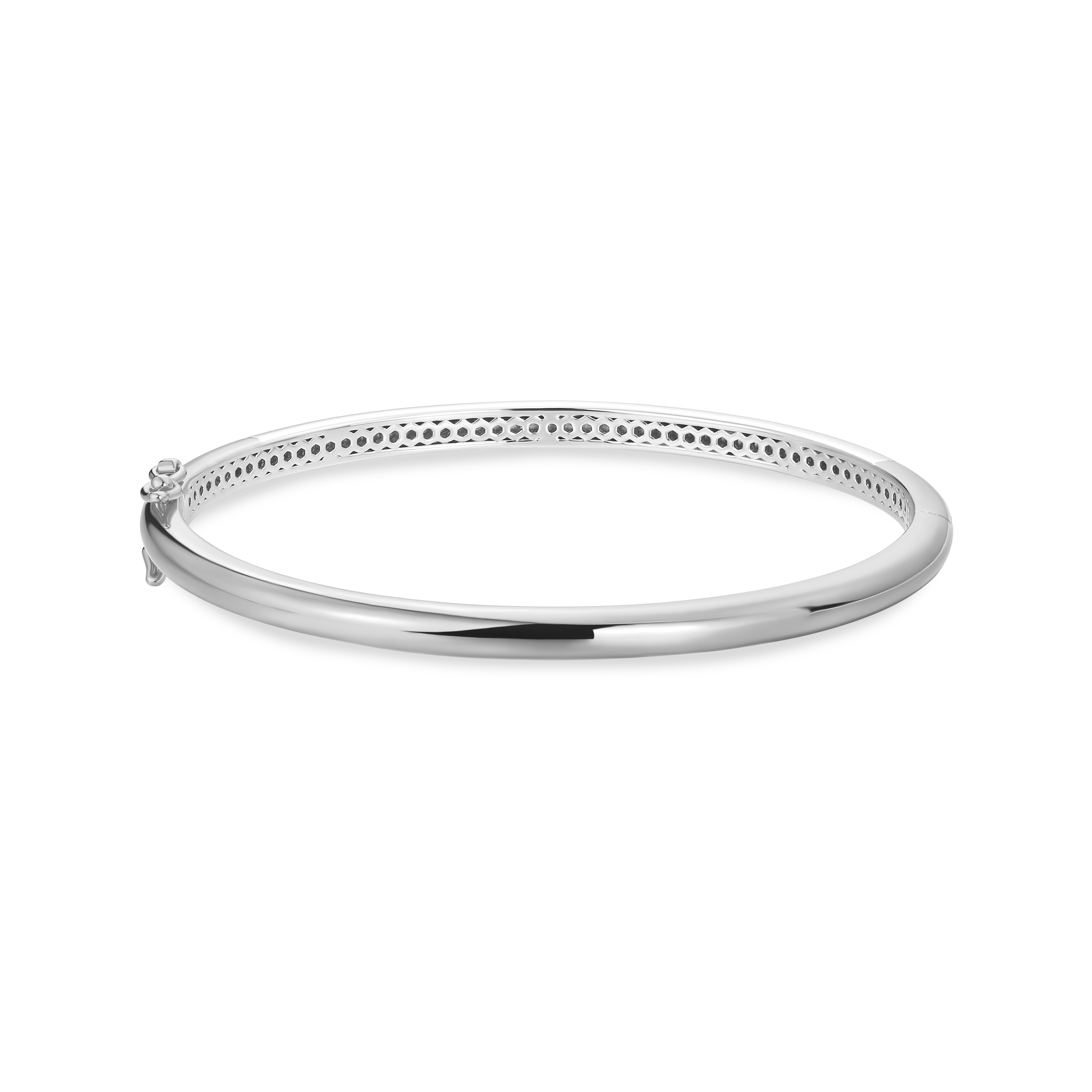 Gisser Jewels Silver Rhodium Plated Polished Bangle