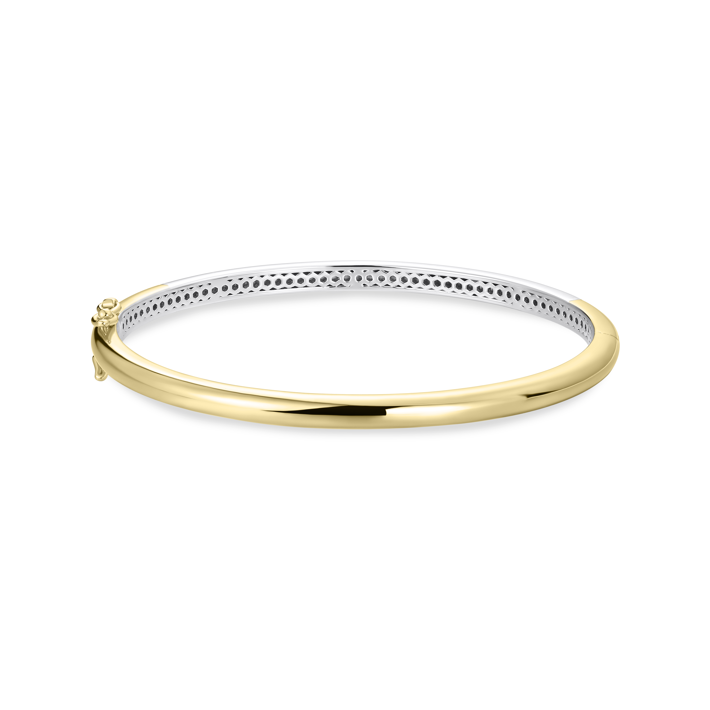 Gisser Jewels Silver Gold Plated Polished Bangle