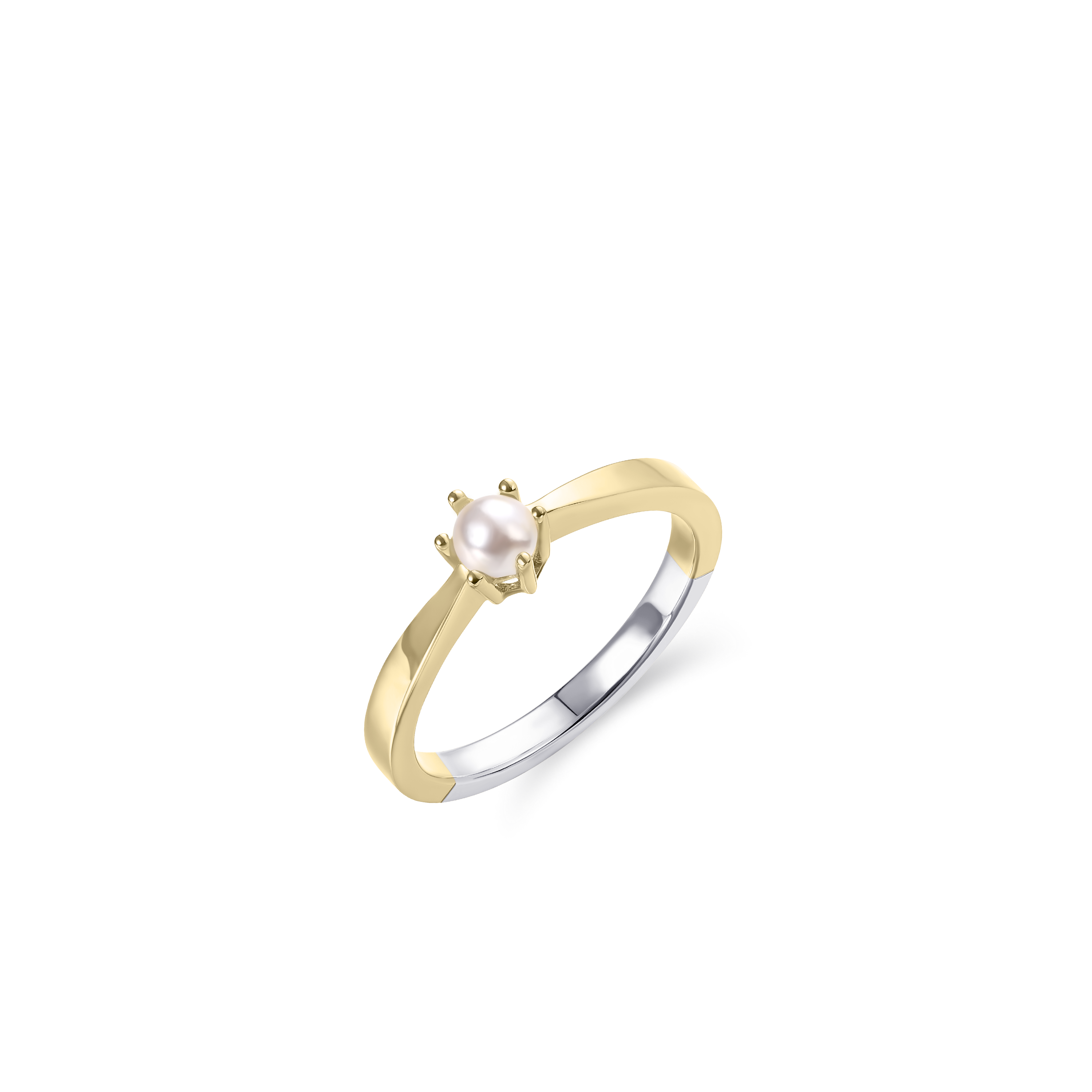 Gisser Jewels Silver Gold Plated It's a Classic Pearl Ring