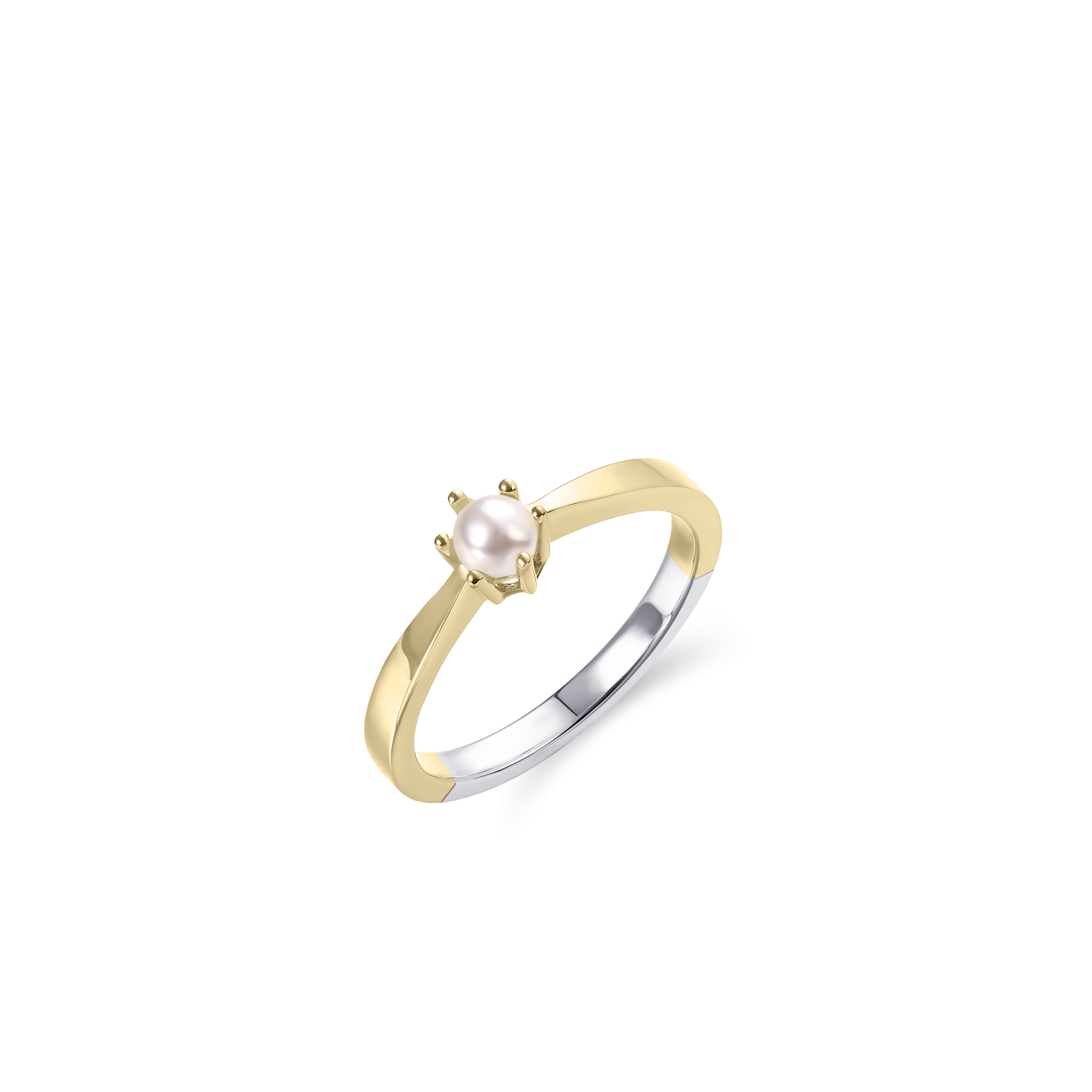 Gisser Jewels Silver Gold Plated It's a Classic Pearl Ring_1