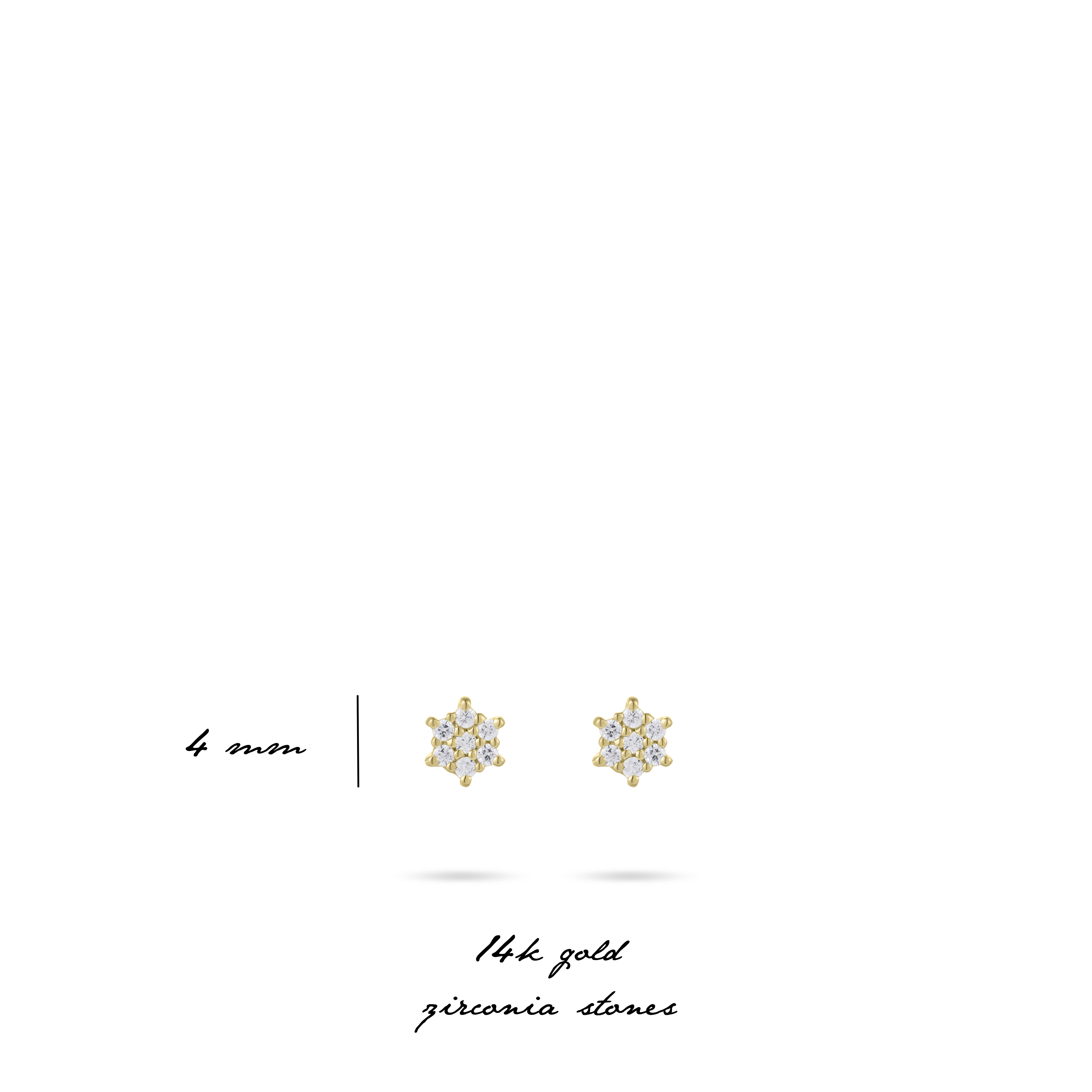 Tiny Brilliant Star Stud Earrings | 14k Yellow Gold | Gisser Jewels-5