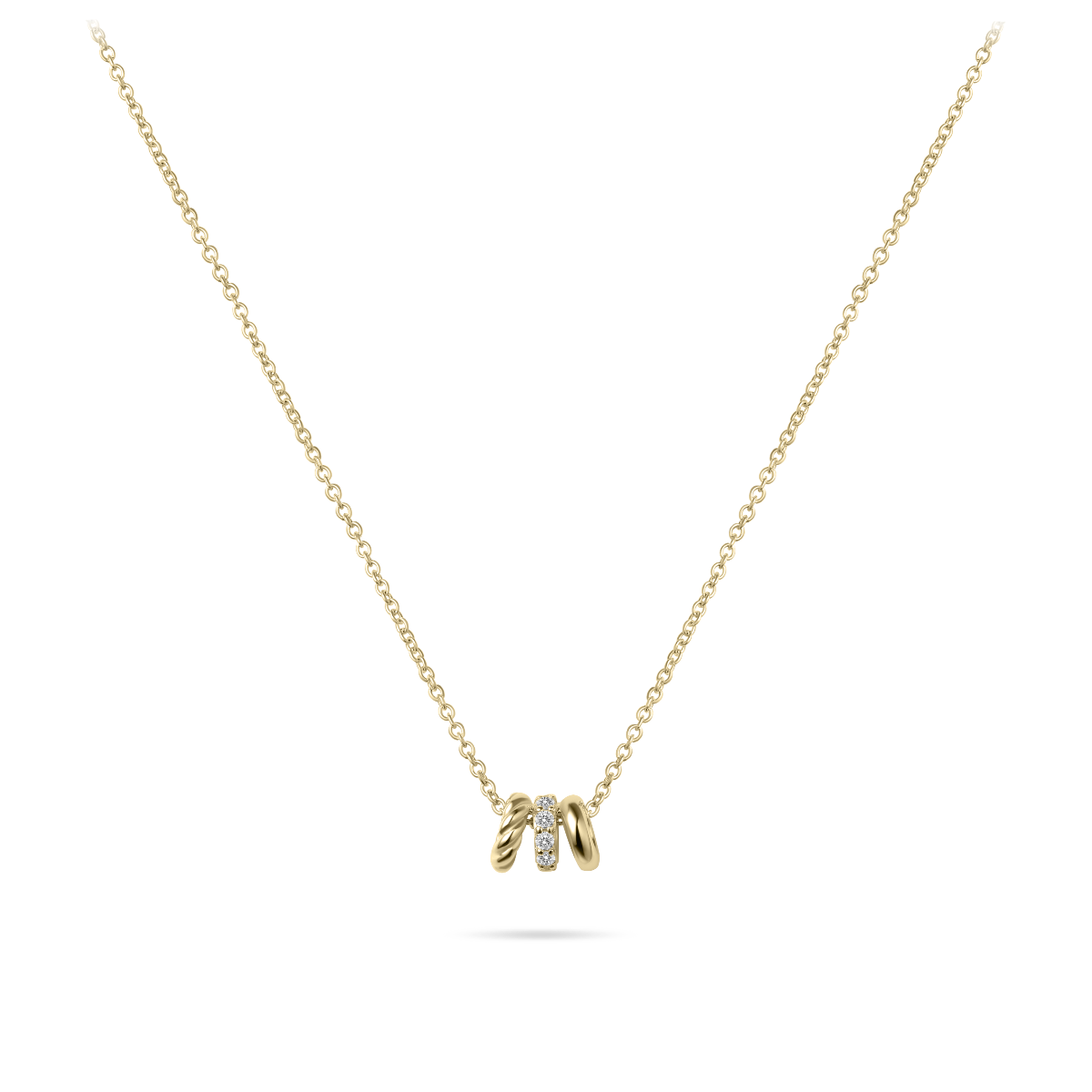 Triple Surface Necklace | 14k Gold | Gisser Jewels-1