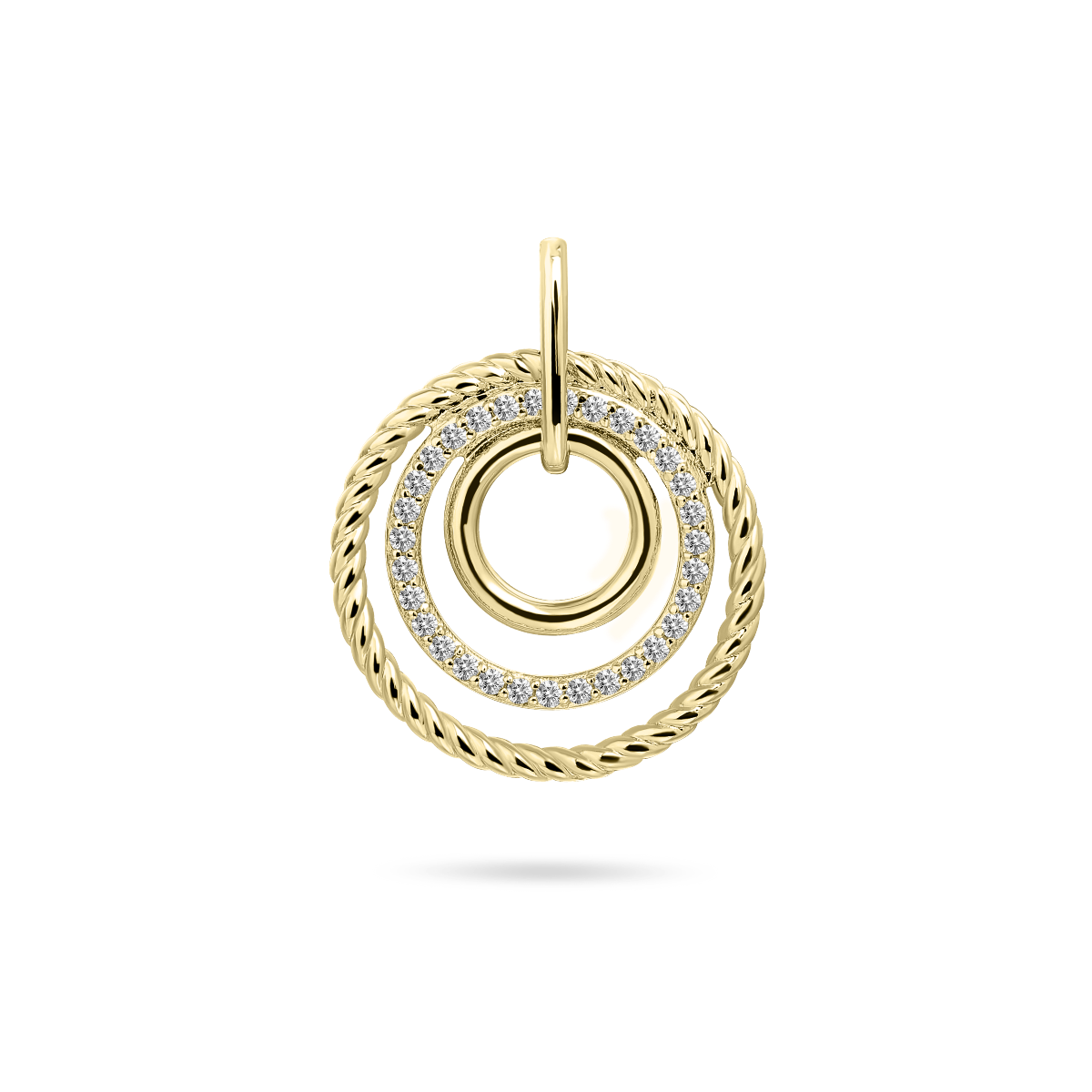 Triple Hanger 14k goud