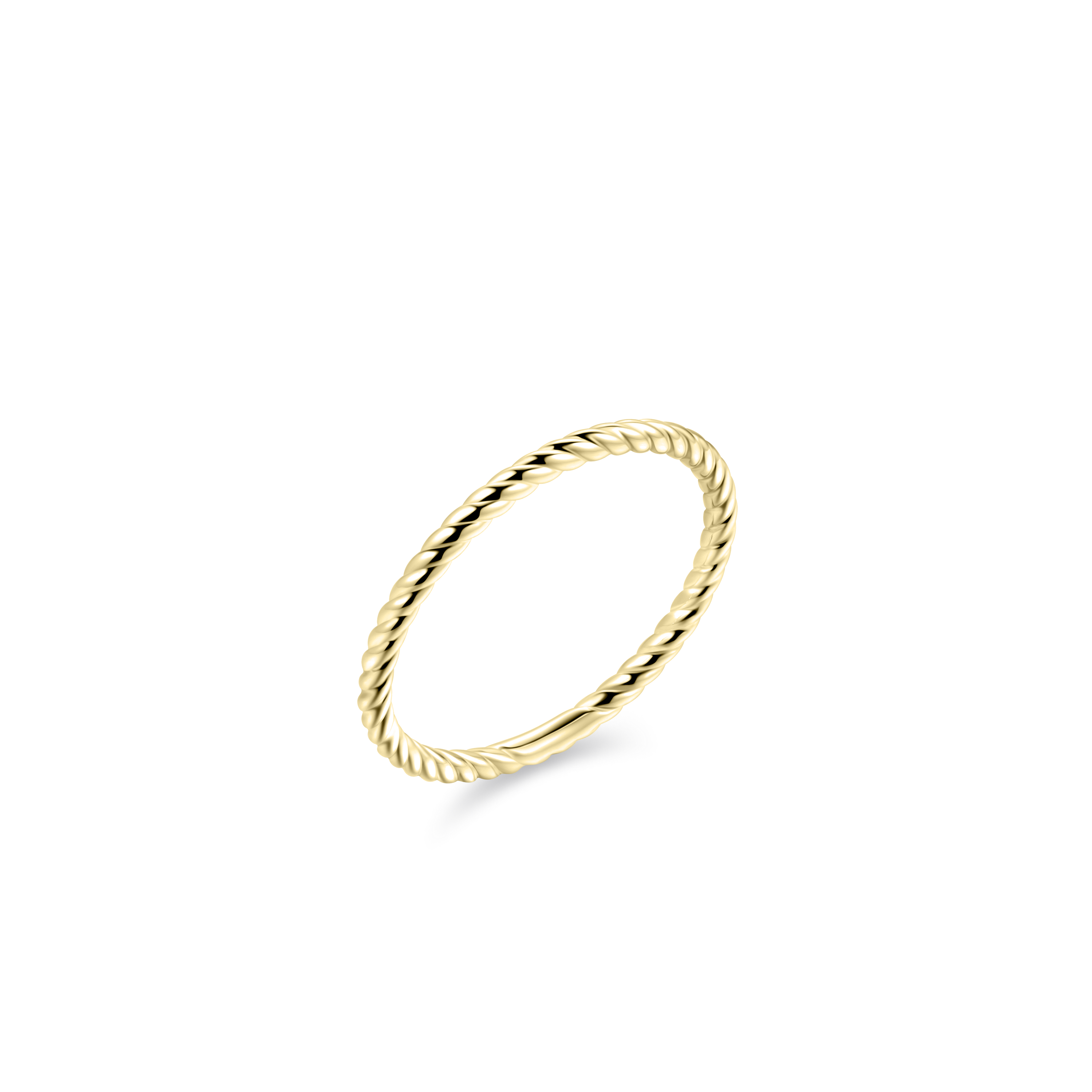Gisser Jewels 14k Gold Plated Rope Stacking Ring