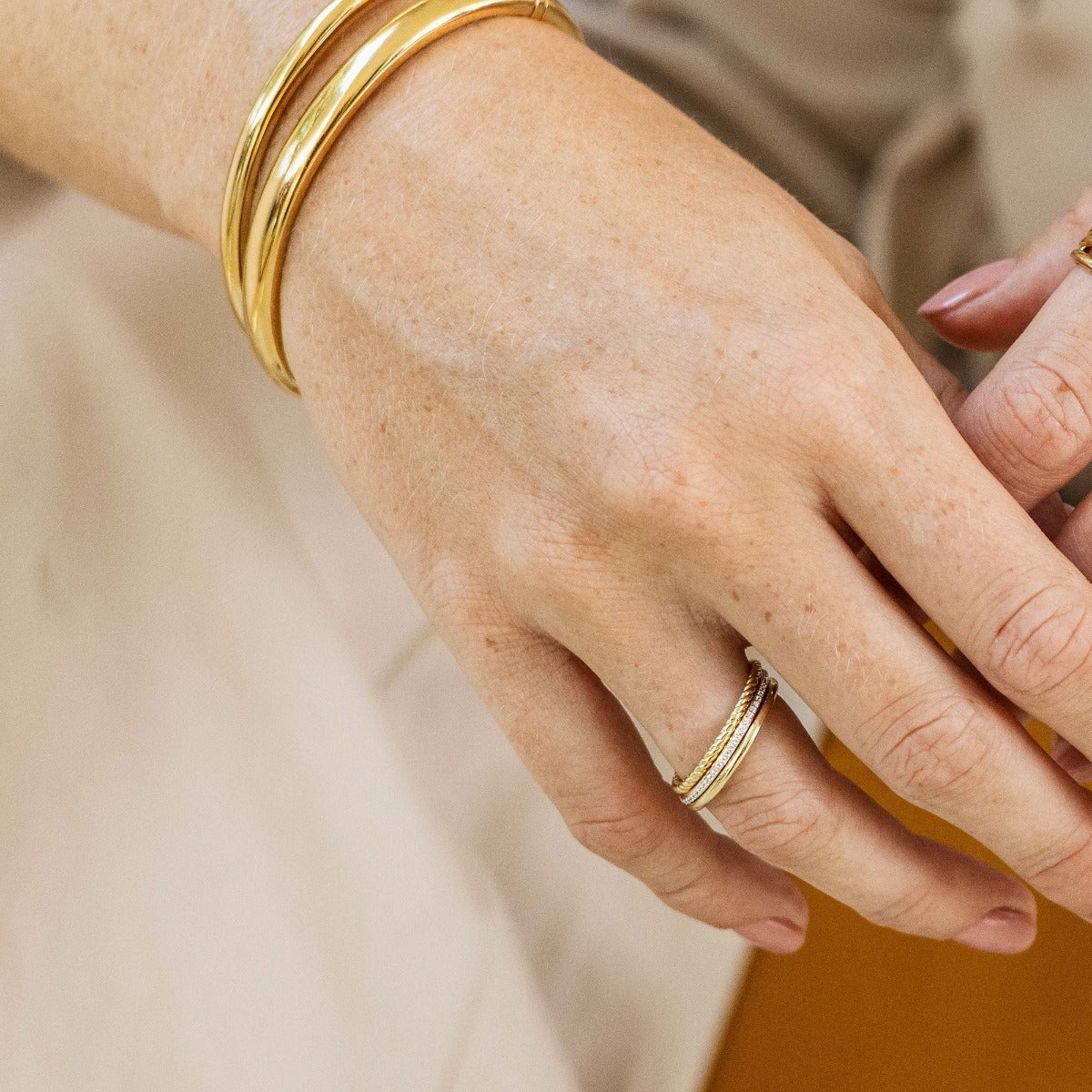 Gisser Jewels 14k Gold Plated Polished Stackable Ring