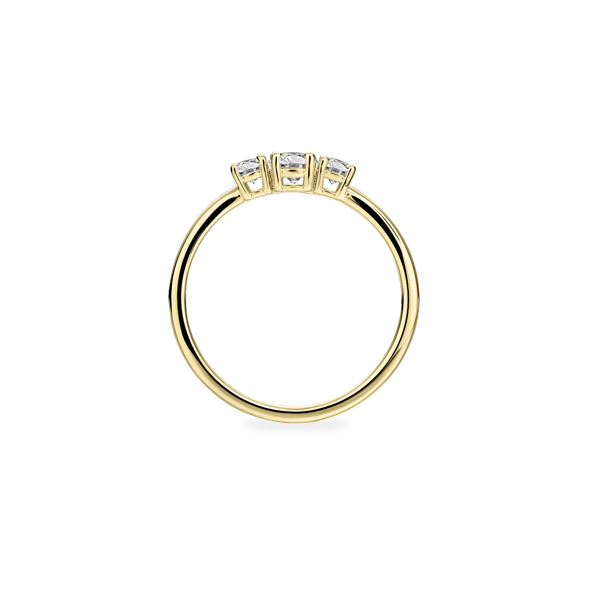Gisser Jewels 14k Gold Plated Triple Brilliant Ring-6