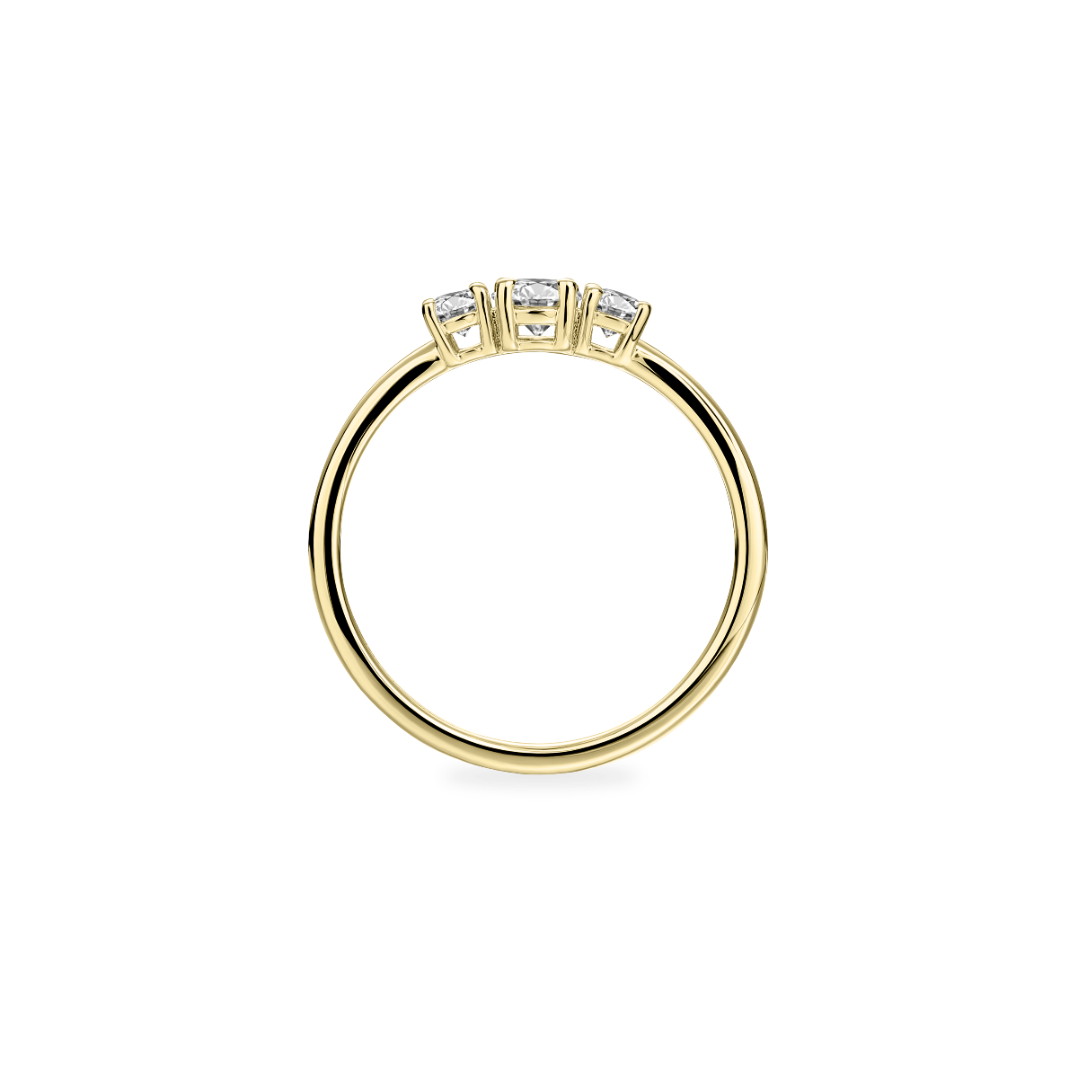 Gisser Jewels 14k Gold Plated Triple Brilliant Ring